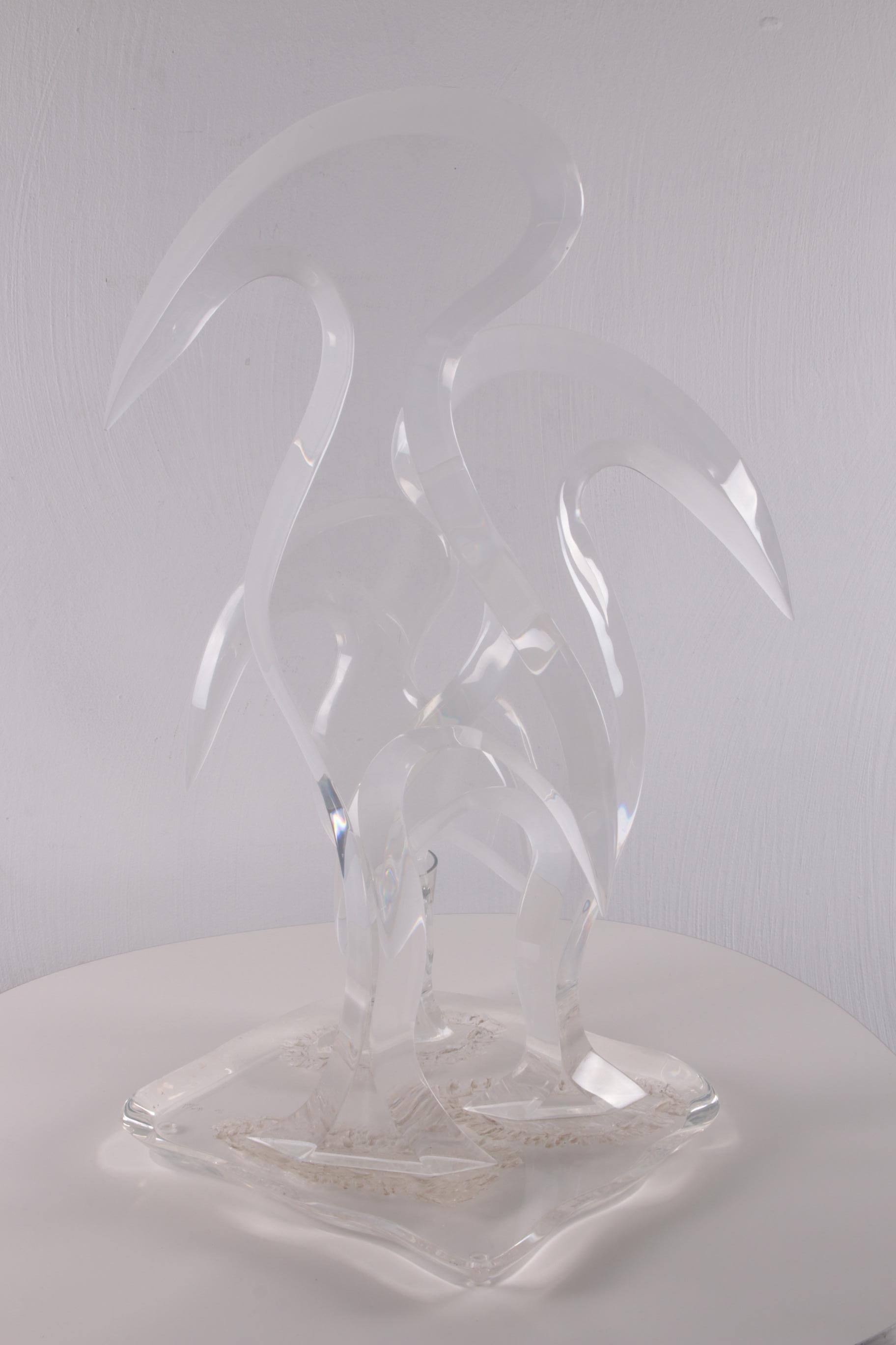 Plexiglass Birds Hivo from Teal 20th Century In Good Condition For Sale In Oostrum-Venray, NL