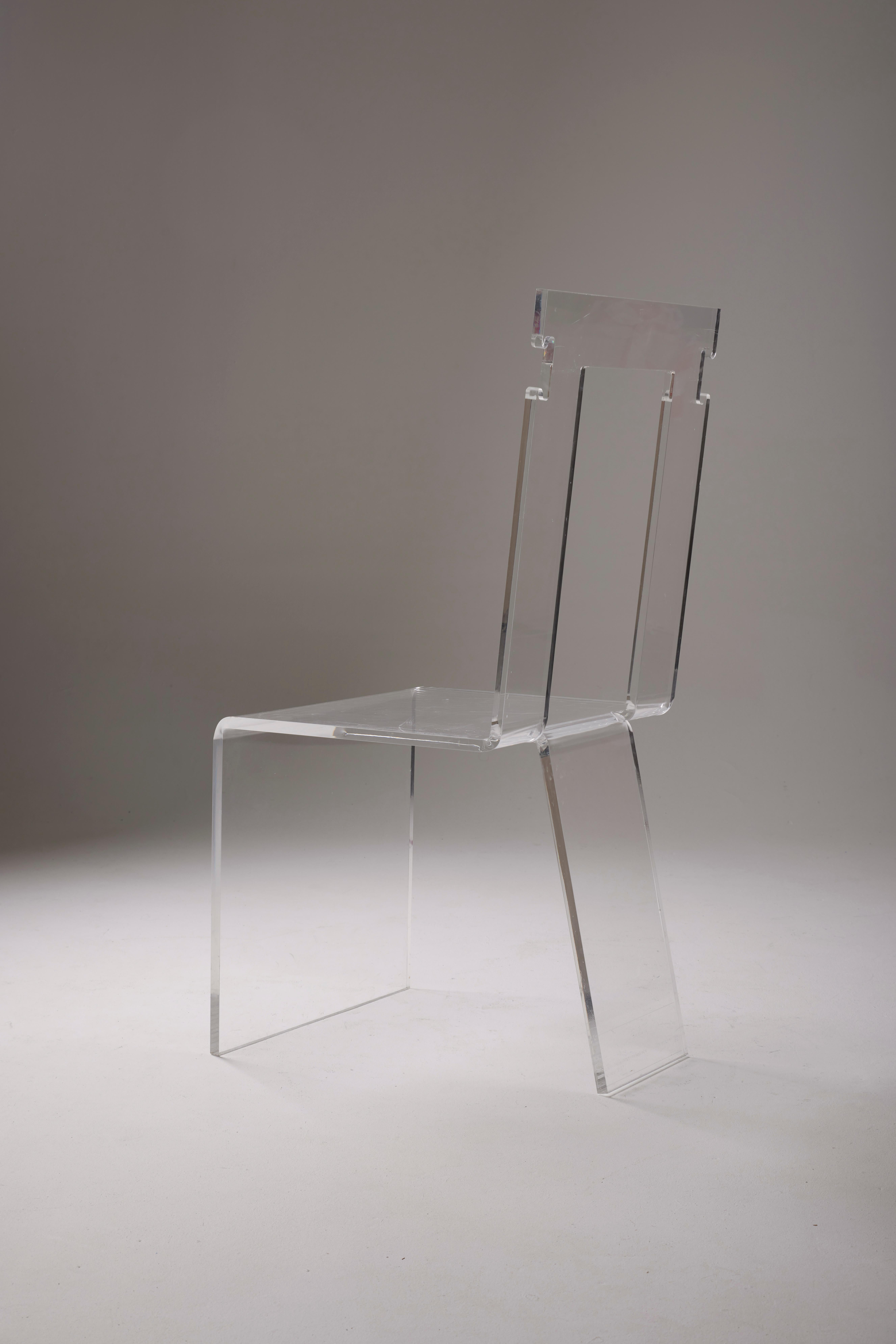 20th Century Plexiglass chair by Christophe Lapergue