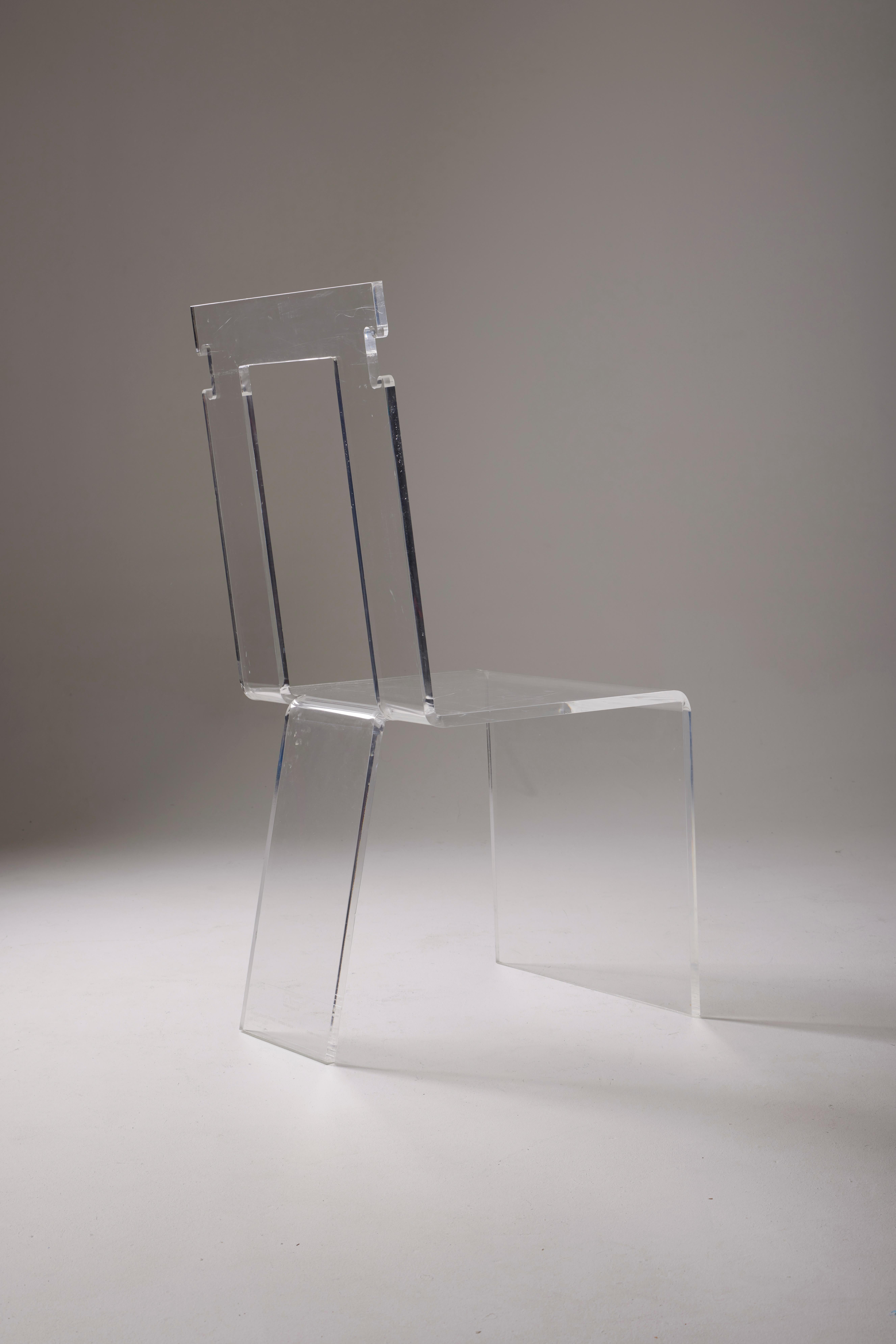 Plexiglass chair by Christophe Lapergue 2