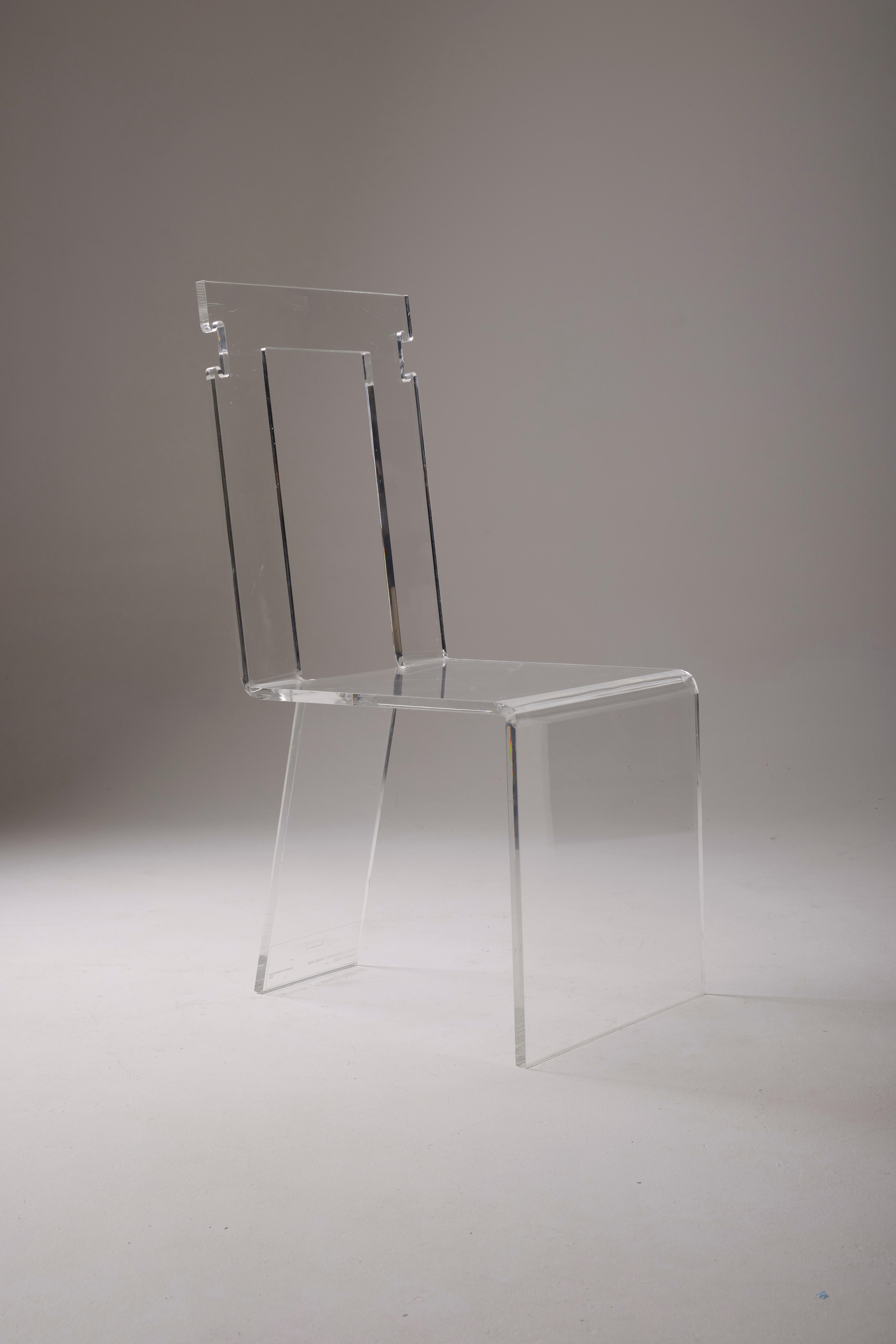 Plexiglass chair by Christophe Lapergue 4
