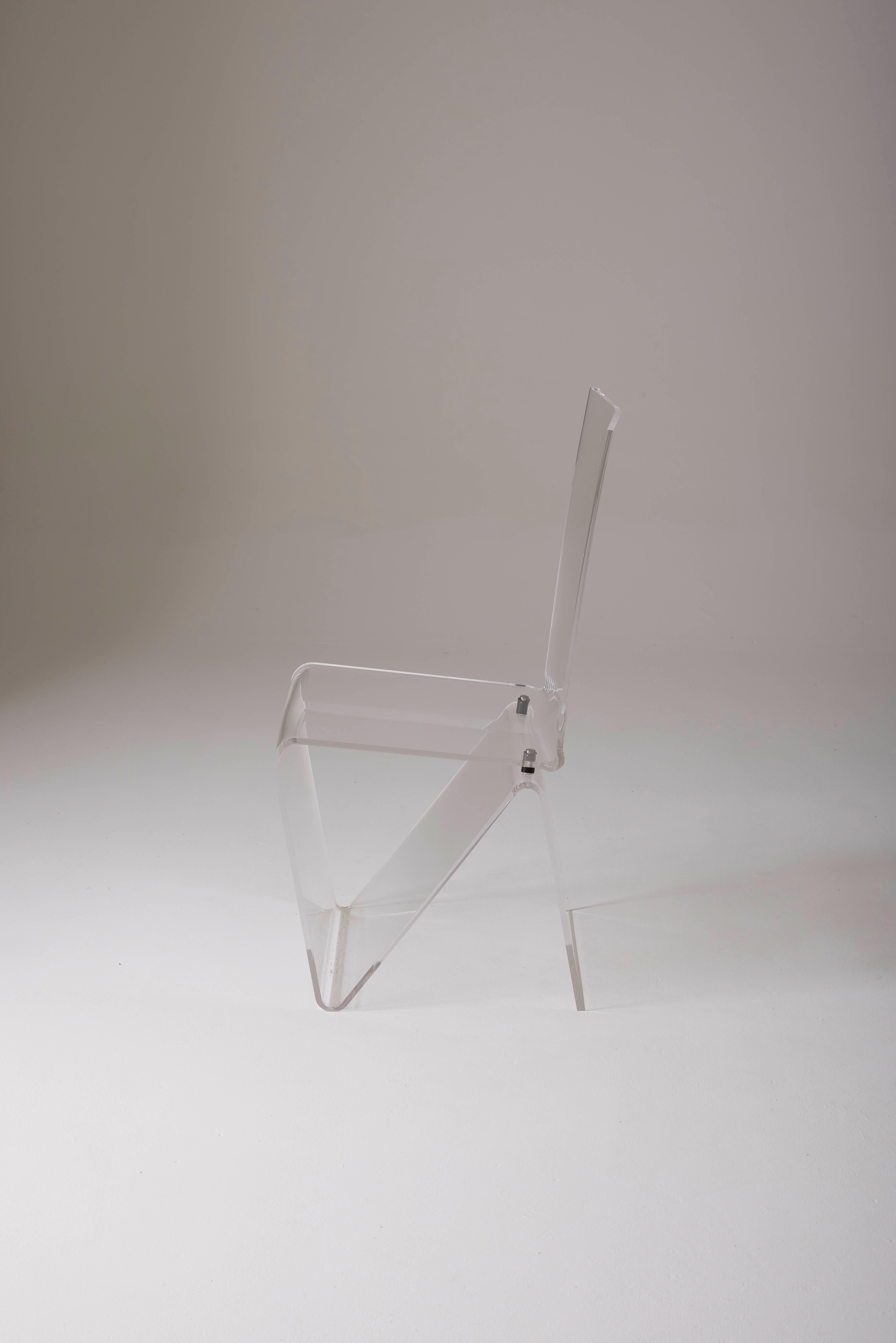 Plexiglass chair by Maurice Marty 2