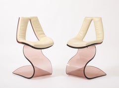Plexiglass Chairs by Michel Dumas, France, 1970's