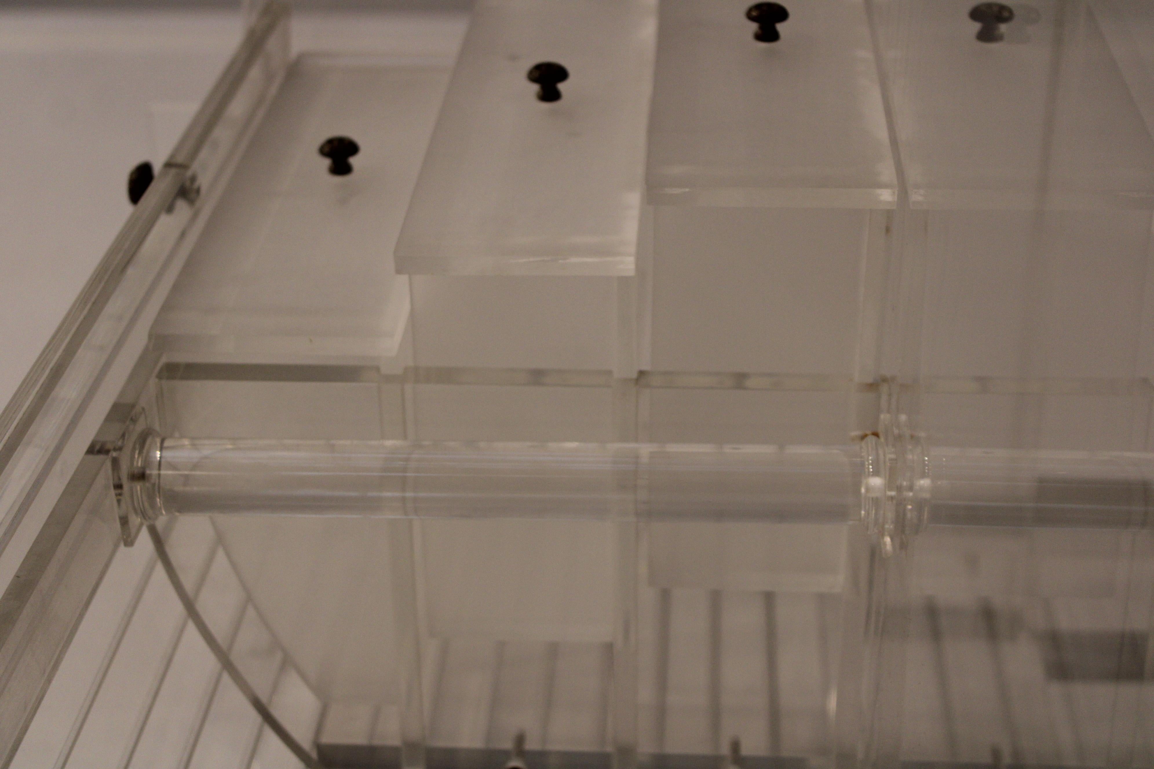 Scrivania in plexiglass di Comatec, Francia, circa 1980 in vendita 1