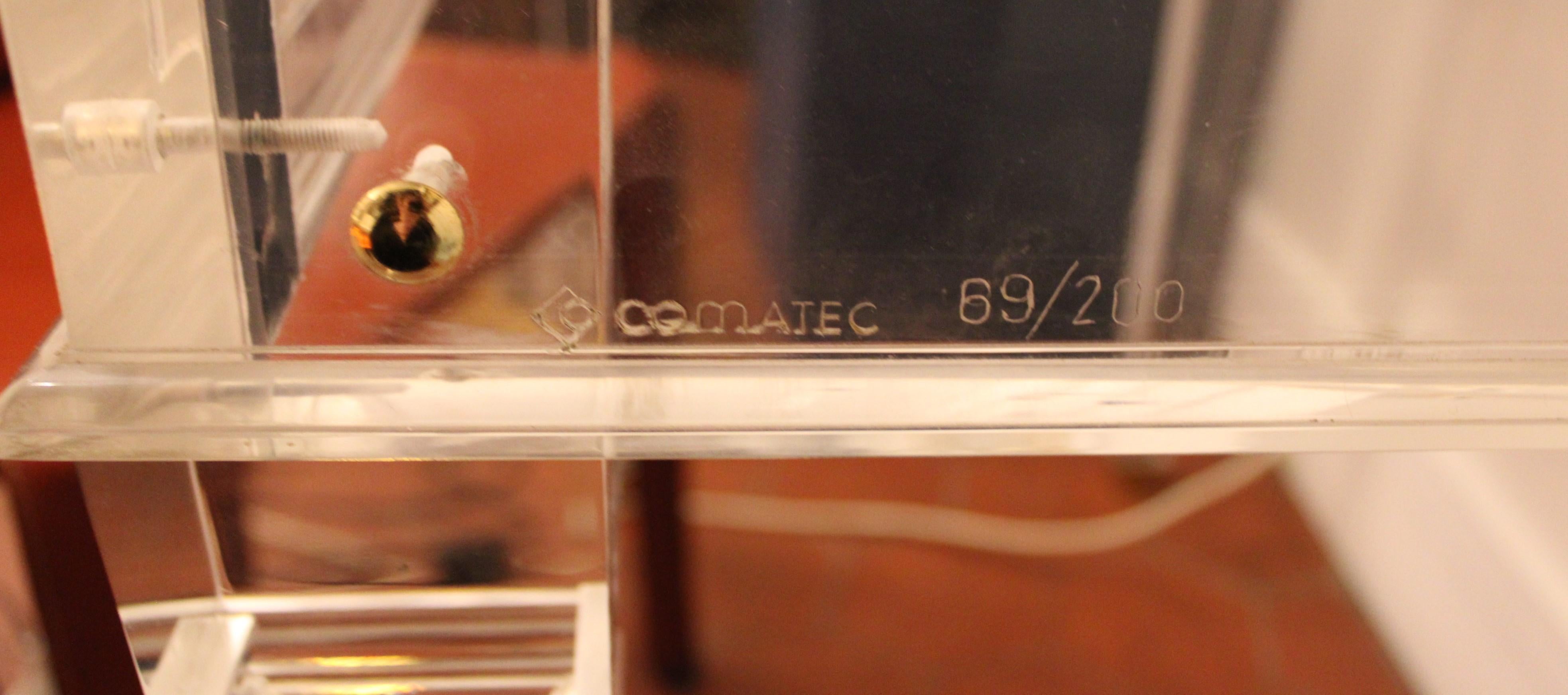 Scrivania in plexiglass di Comatec, Francia, circa 1980 in vendita 2