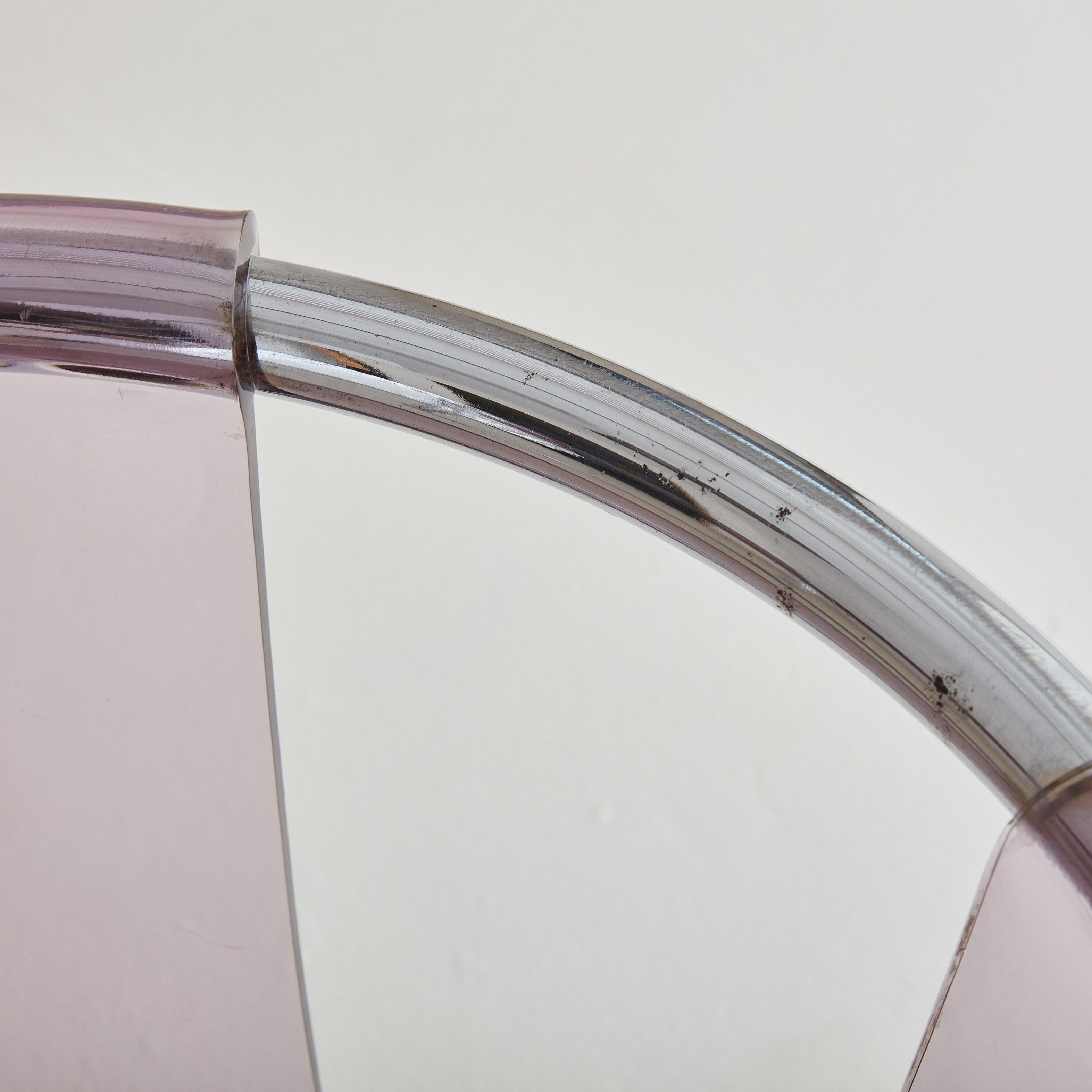 Scrivania + sedia in plexiglass di Fabio Lenci per Formes Nouvelles, Italia 1970s in vendita 1