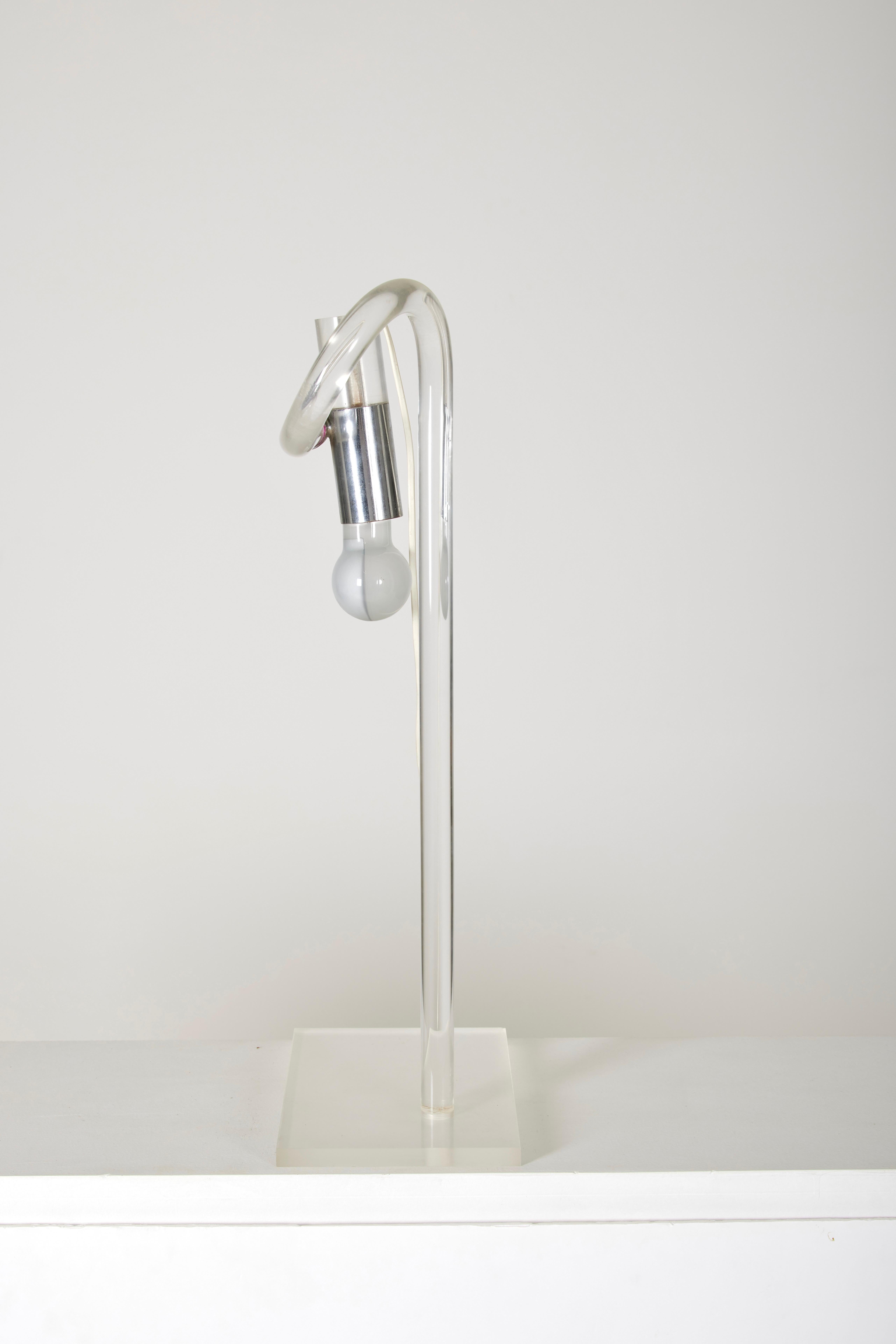 20th Century Plexiglass lamp by Peter Hamburger for Knoll