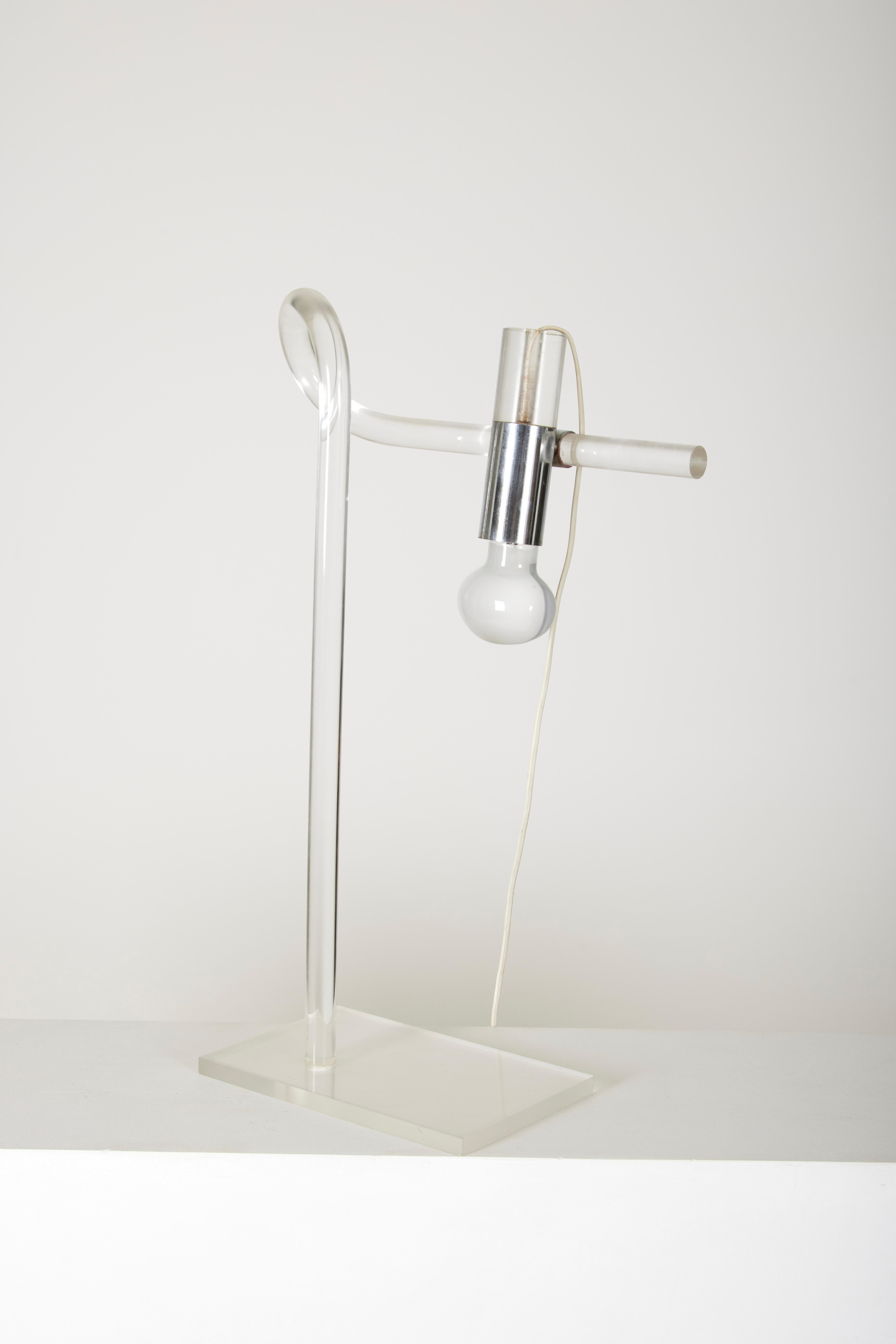 Plexiglass lamp by Peter Hamburger for Knoll For Sale 3