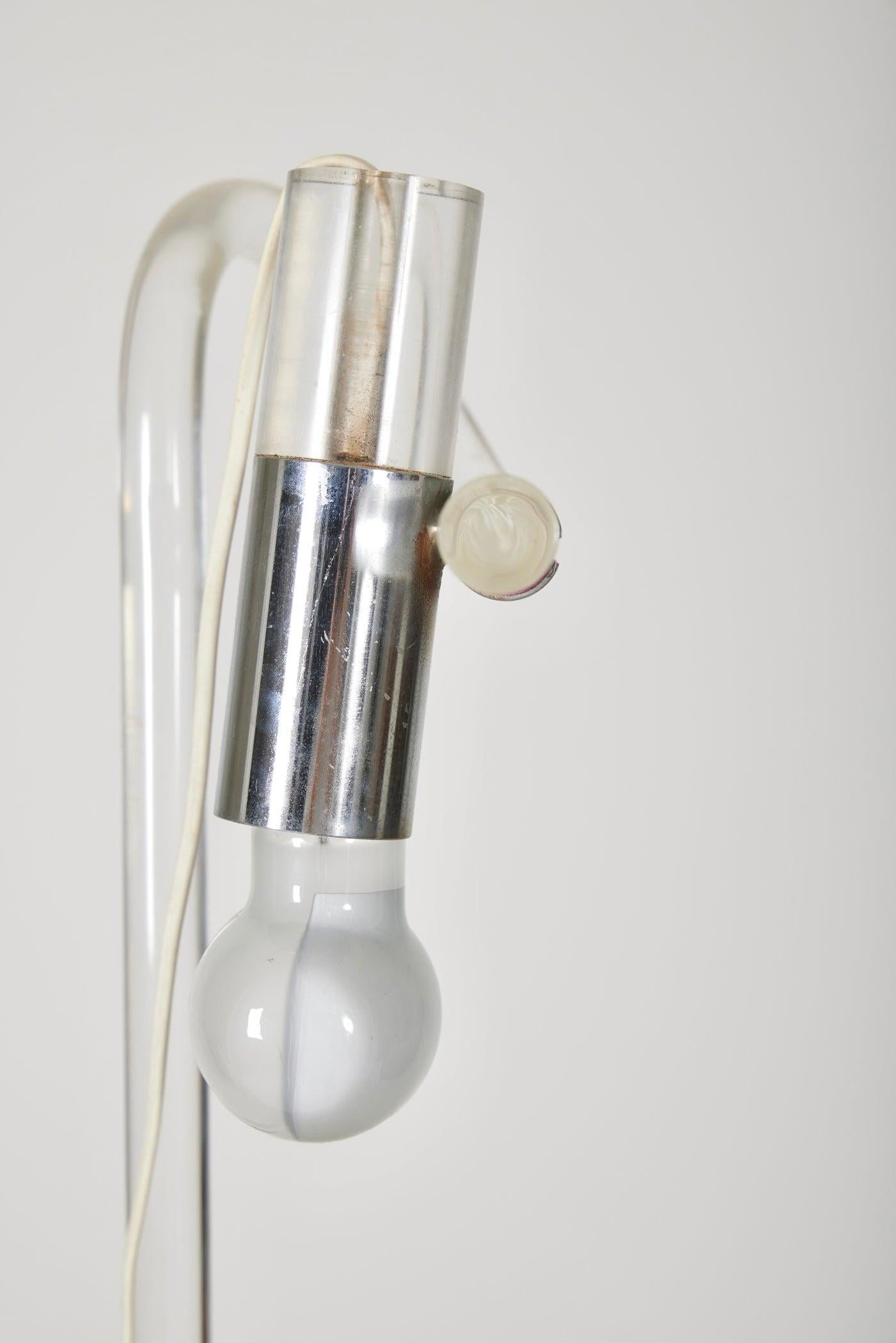 Plexiglass lamp Peter Hamburger , 1970s For Sale 5