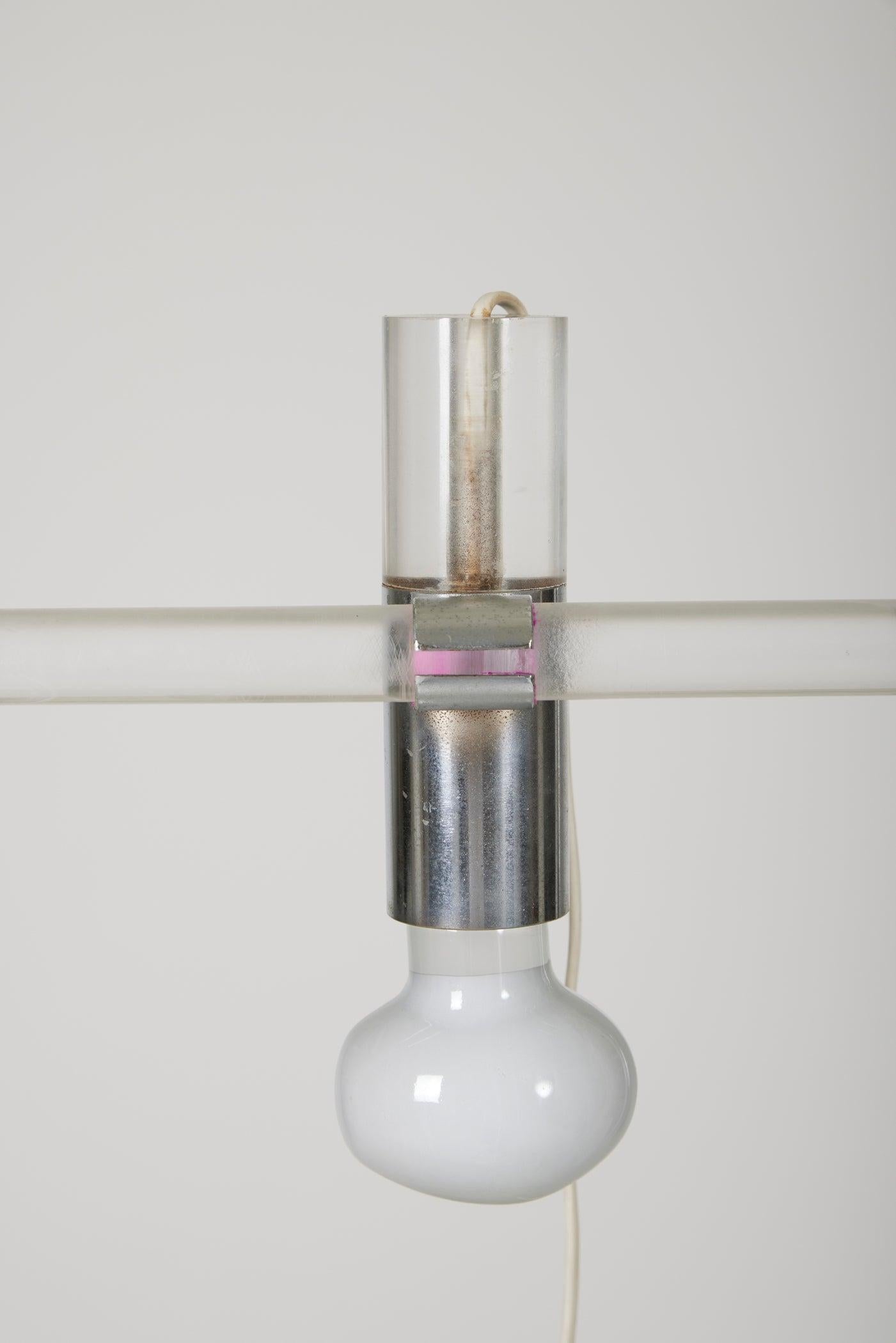 Plexiglass lamp Peter Hamburger , 1970s For Sale 6