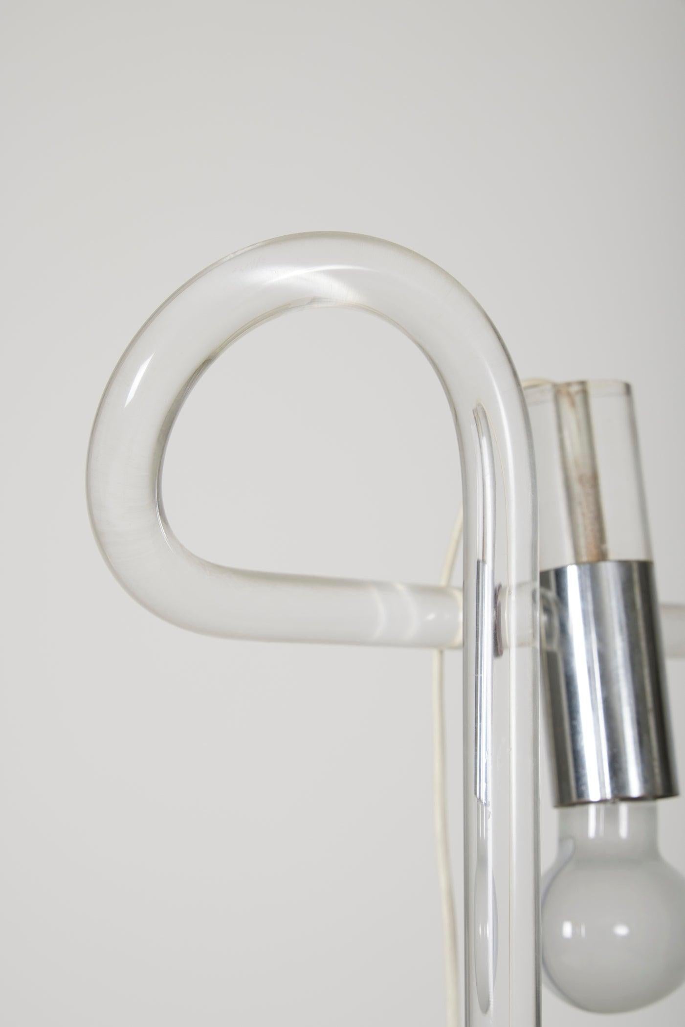 Plexiglass lamp Peter Hamburger , 1970s For Sale 7