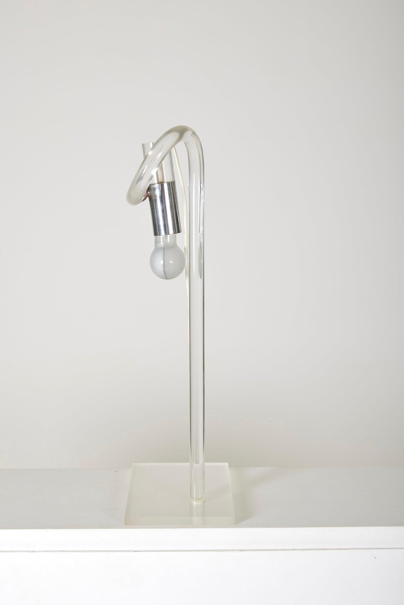 Space Age Plexiglass lamp Peter Hamburger , 1970s For Sale