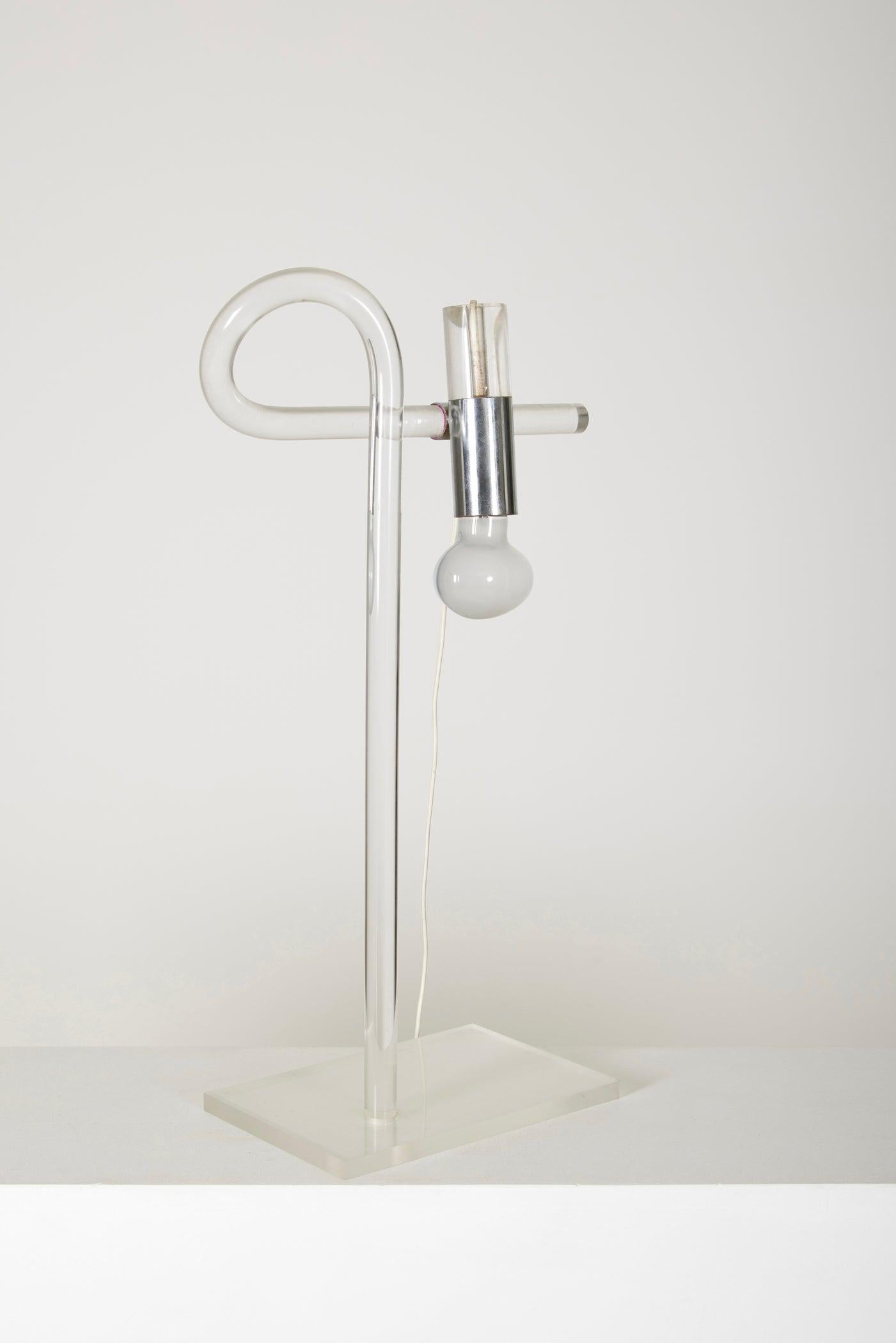 Plexiglass lamp Peter Hamburger , 1970s For Sale 2