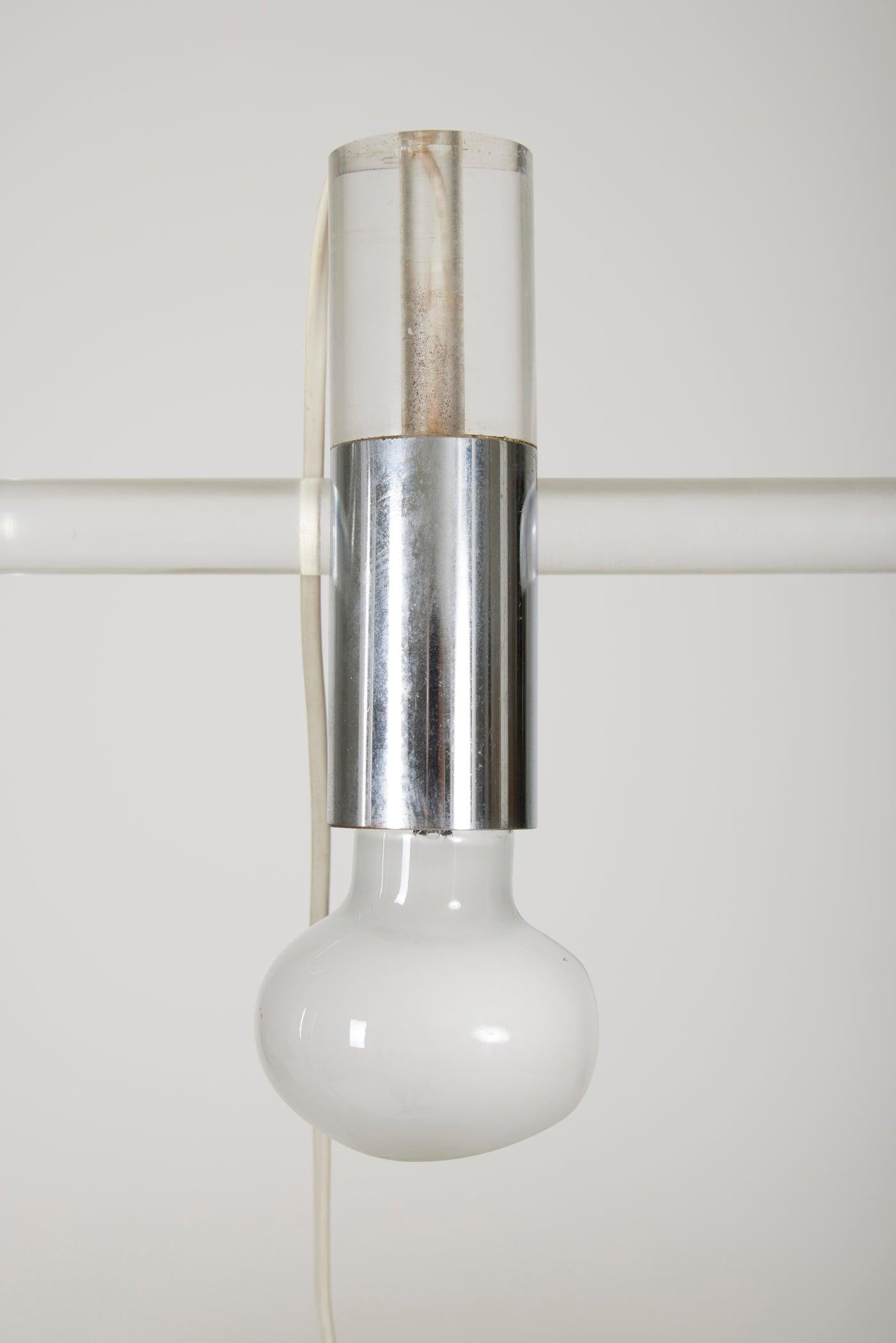 Plexiglass lamp Peter Hamburger , 1970s For Sale 4
