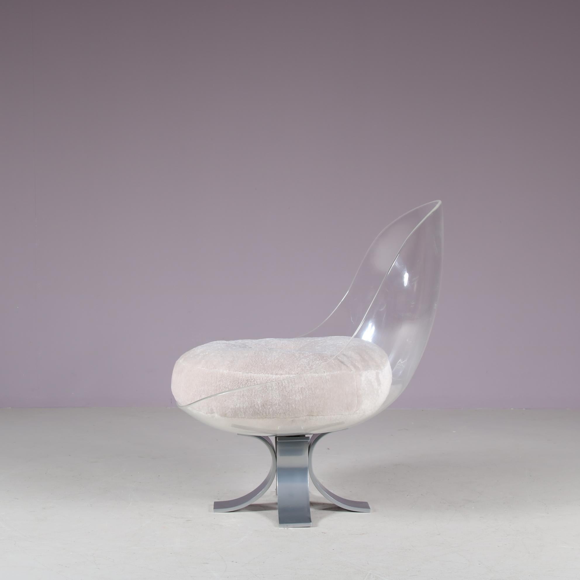 Plexiglass Lounge Chair by Michel Pigneres, France 1970 In Good Condition For Sale In Amsterdam, NL