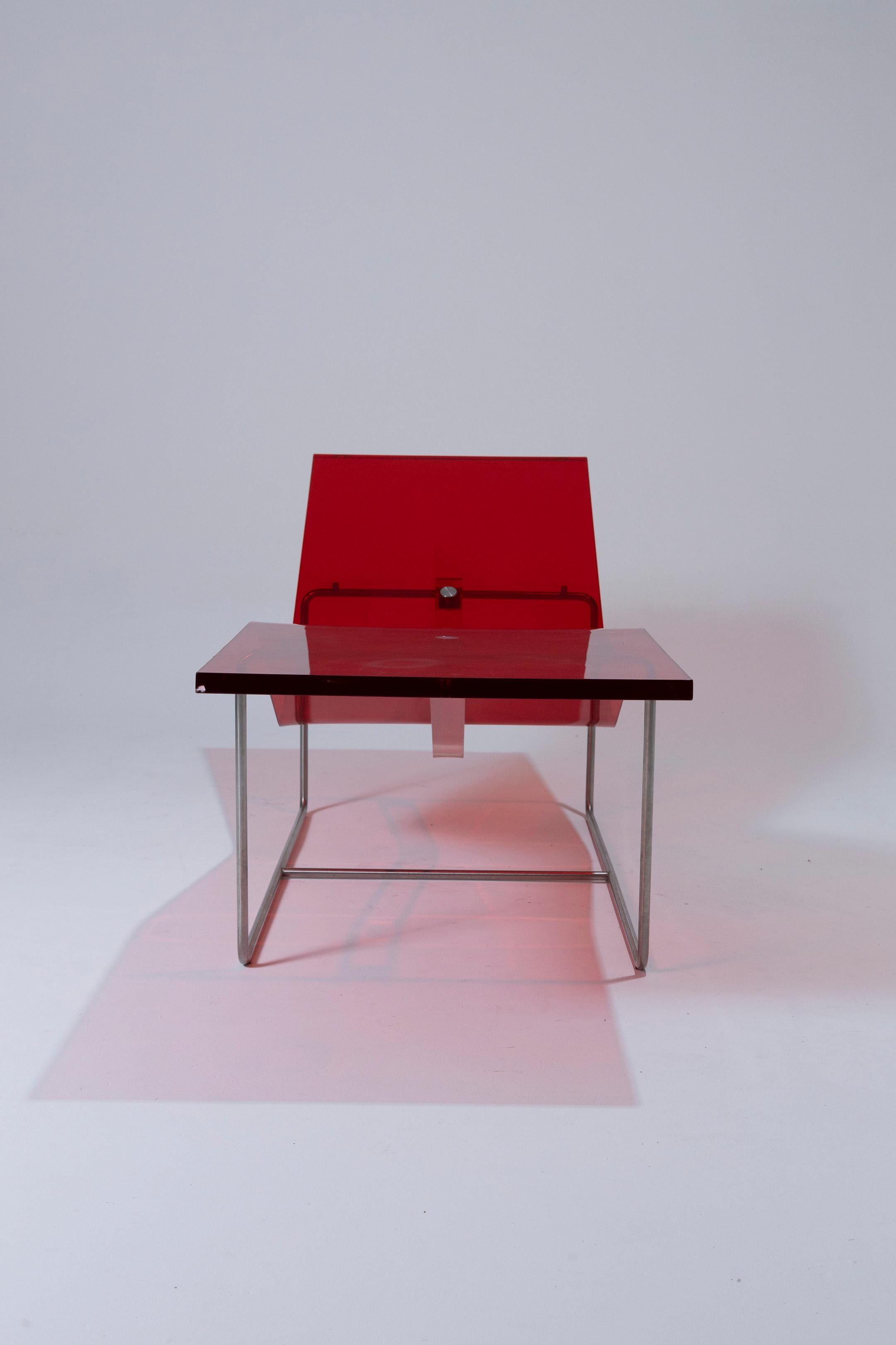 Sedia da salotto in plexiglass Jean-Marie Massaud, anni '90 in vendita 5