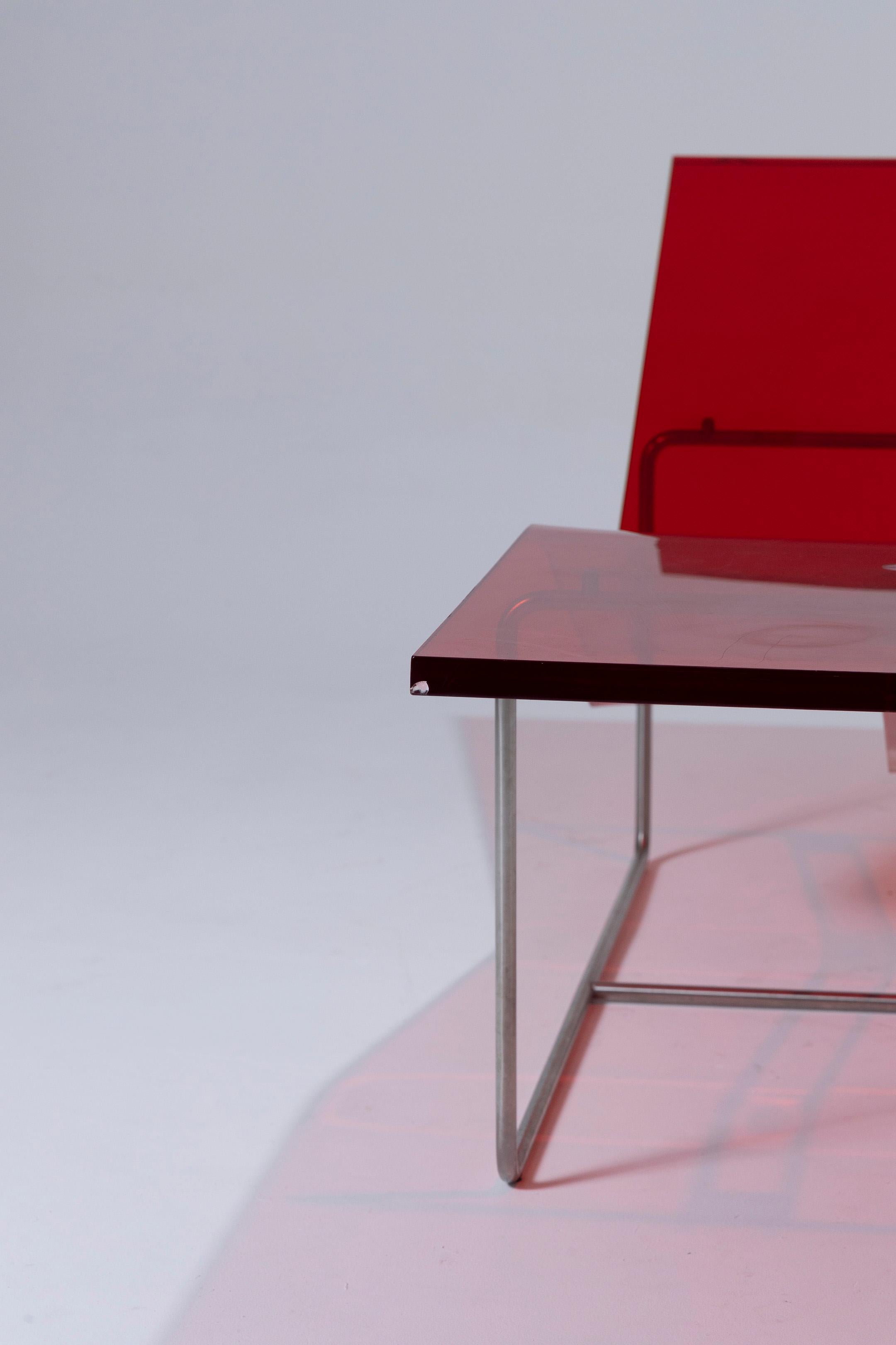 Sedia da salotto in plexiglass Jean-Marie Massaud, anni '90 in vendita 6