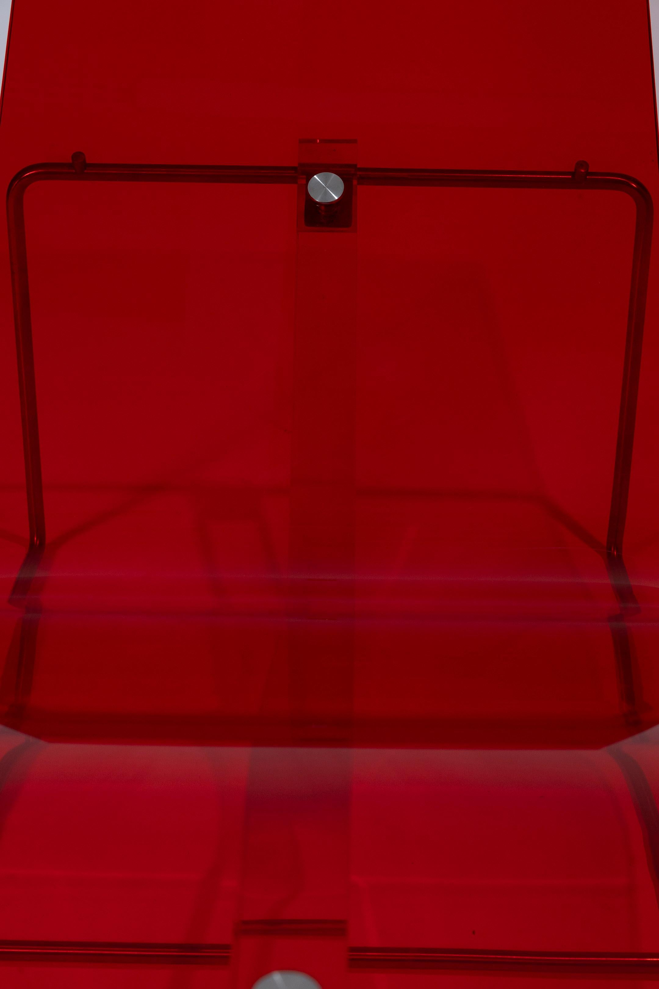 Sedia da salotto in plexiglass Jean-Marie Massaud, anni '90 in vendita 9