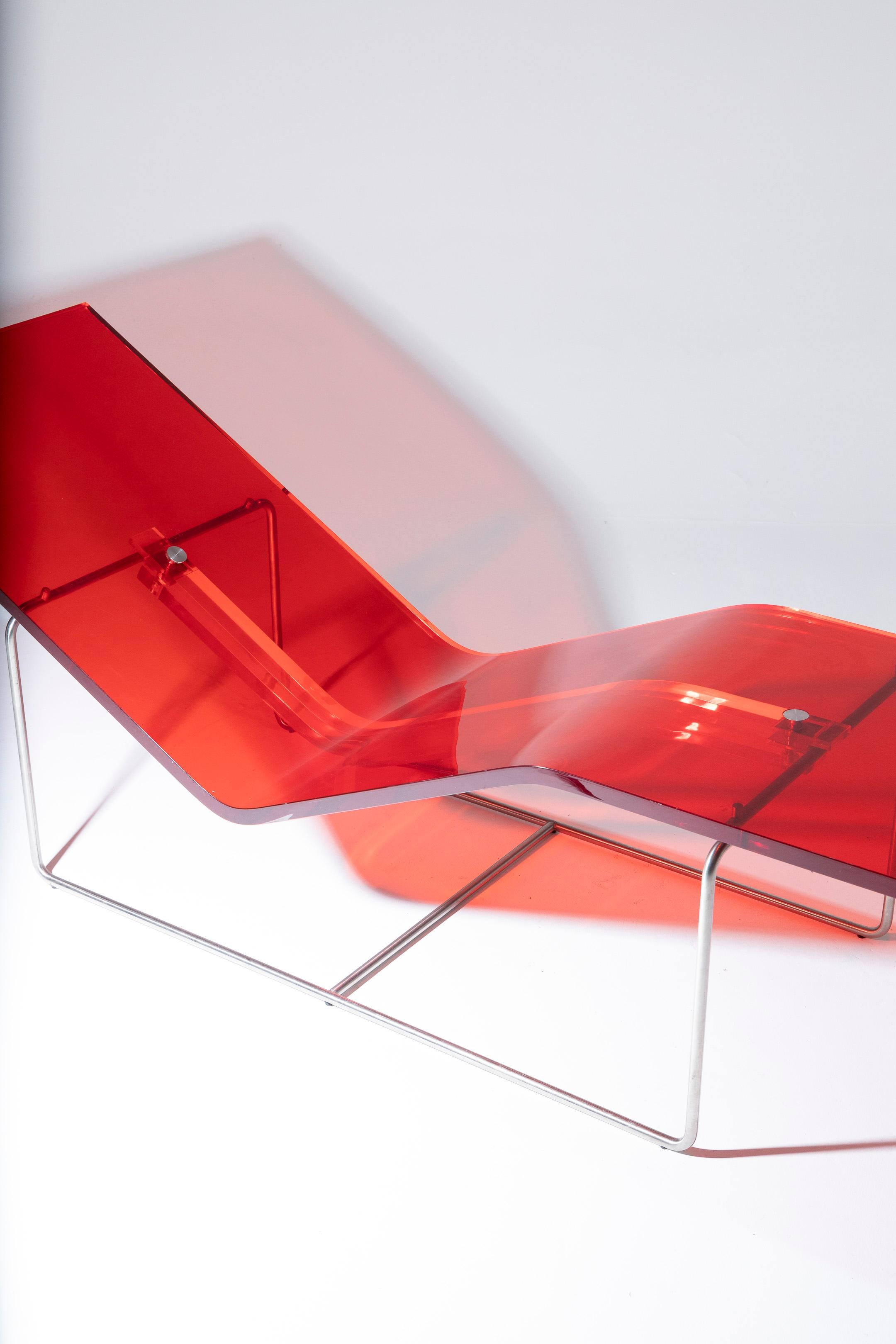 Sedia da salotto in plexiglass Jean-Marie Massaud, anni '90 in vendita 13