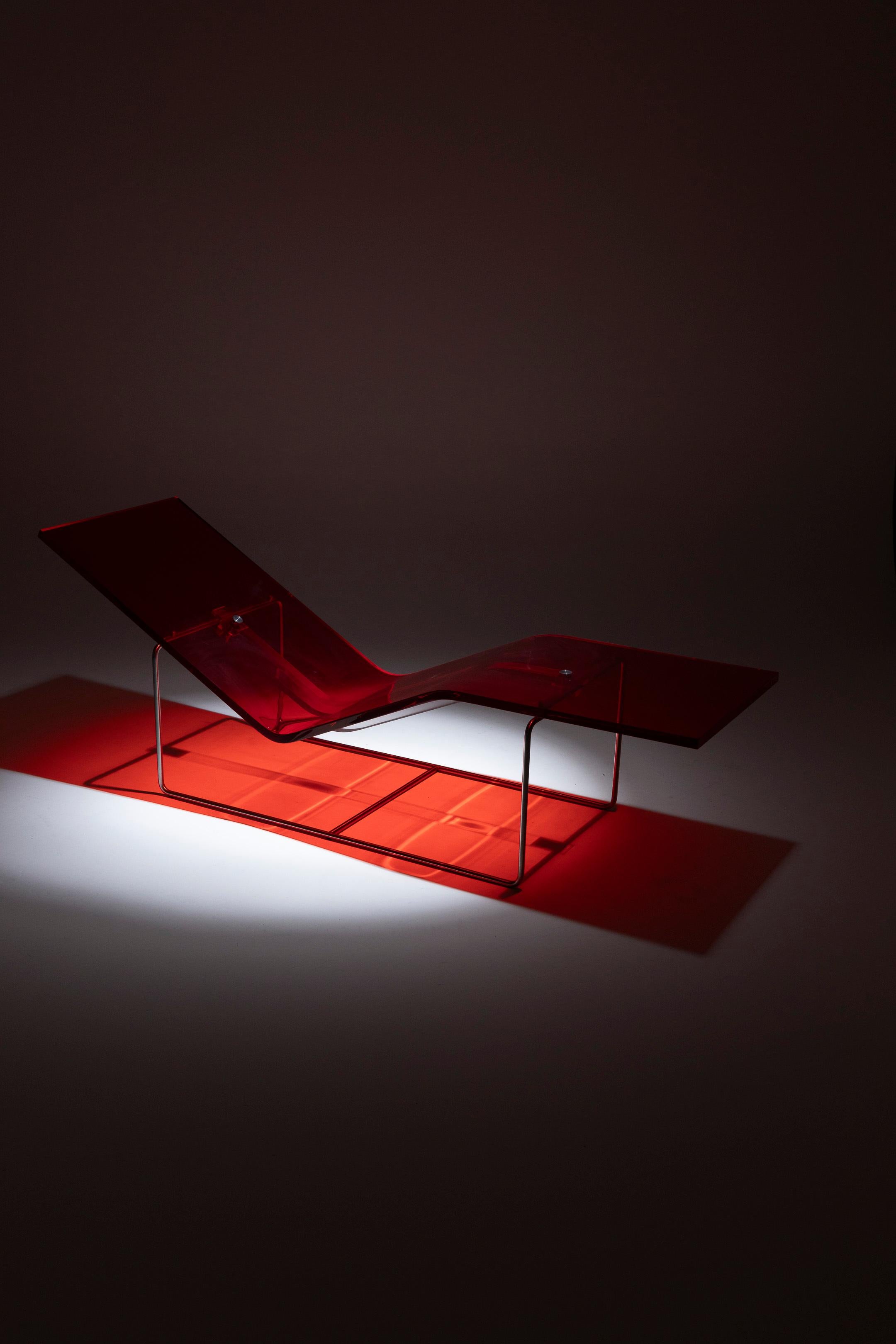 Sedia da salotto in plexiglass Jean-Marie Massaud, anni '90 in vendita 14
