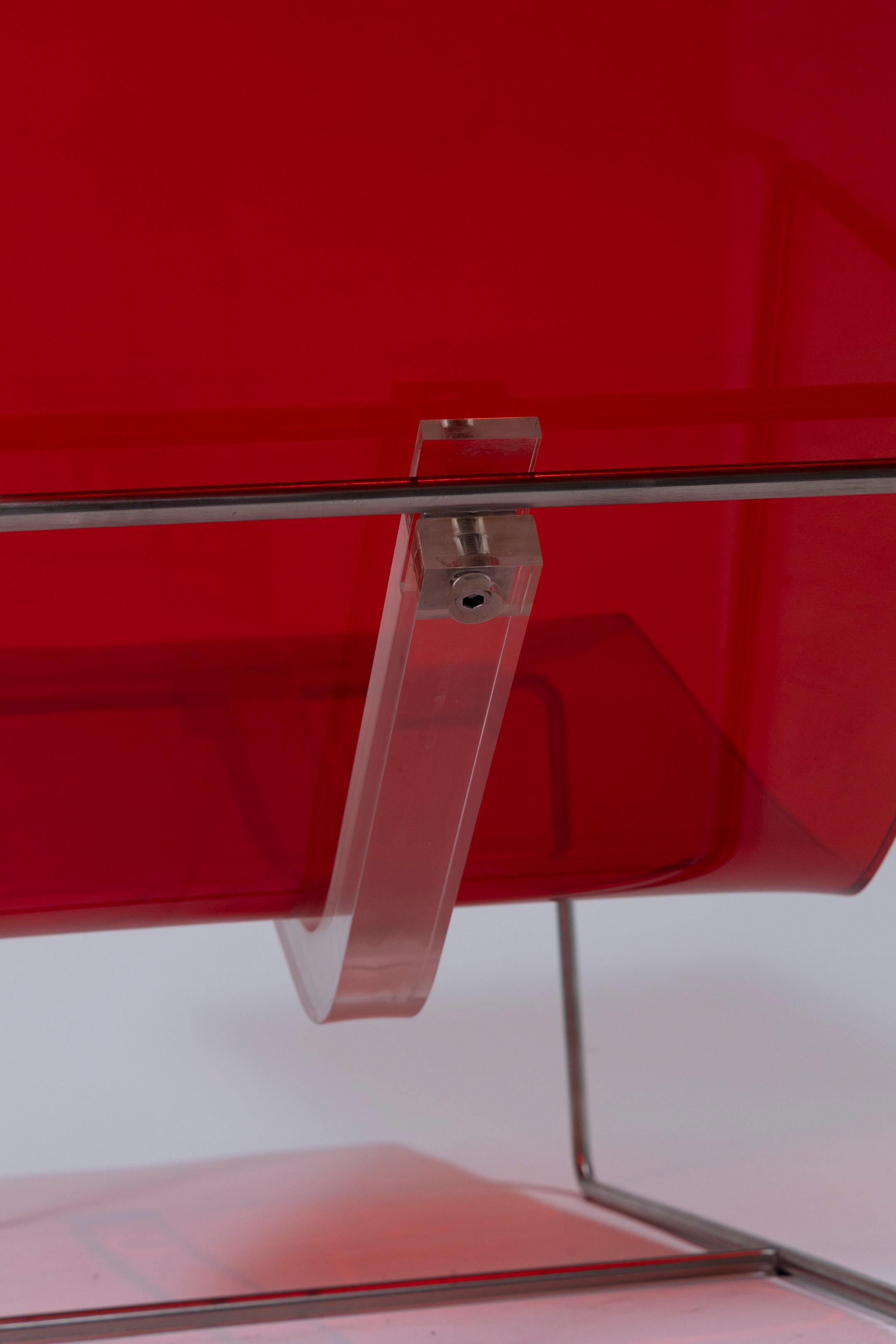 Sedia da salotto in plexiglass Jean-Marie Massaud, anni '90 in vendita 2