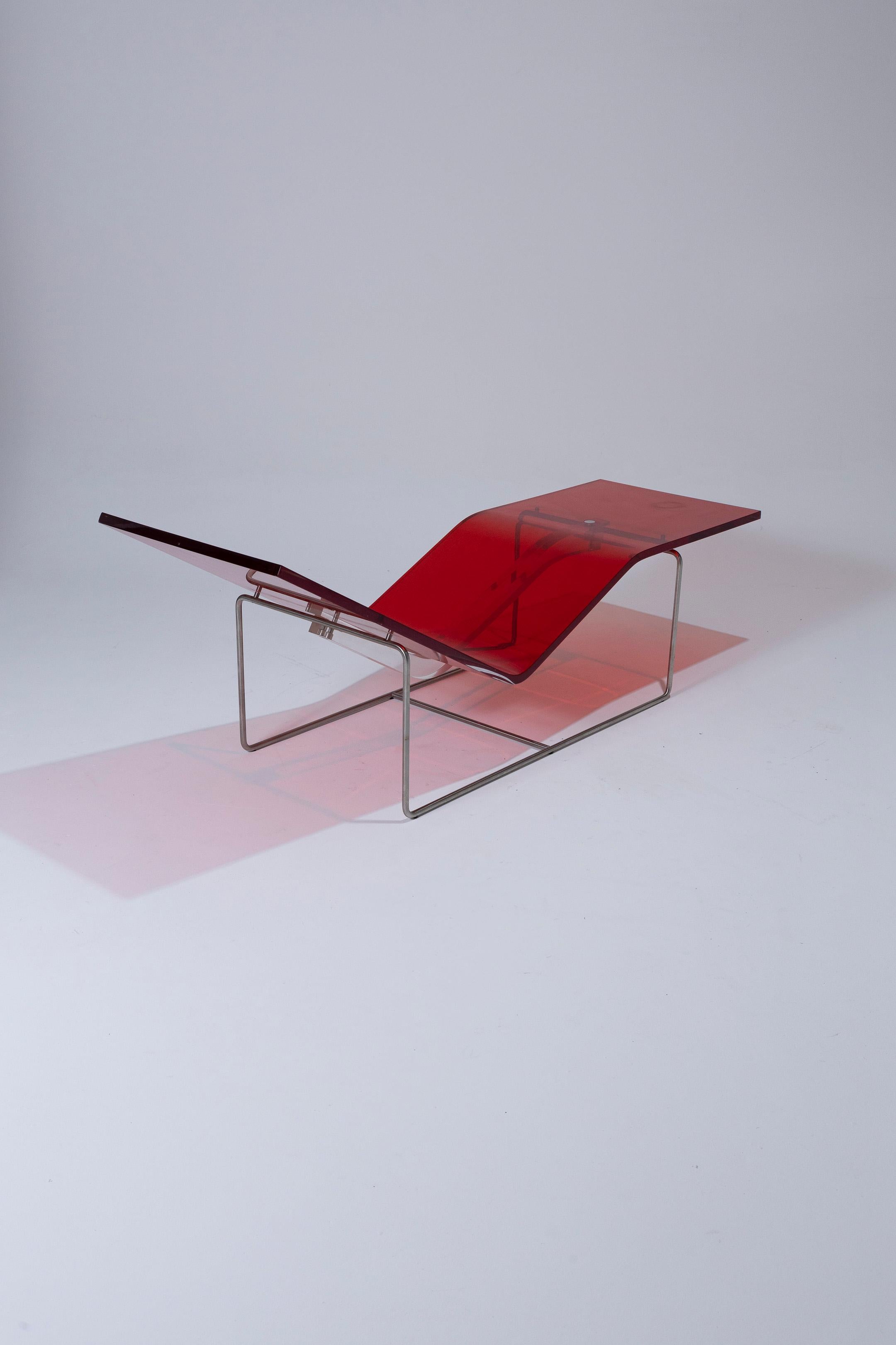 Sedia da salotto in plexiglass Jean-Marie Massaud, anni '90 in vendita 3