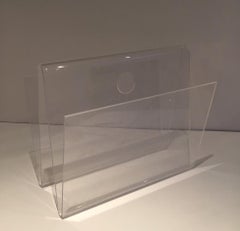 Magazinständer aus Plexiglas, Ftrench-Arbeit, um 1970
