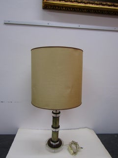 midcenturyPlexiglass Metal Chrome Table Lamp, 1970s Italian Design