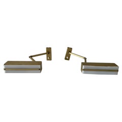 Plexiglass Metal Pair of Sconces by Paul Neuhaus, 1950s, Germany