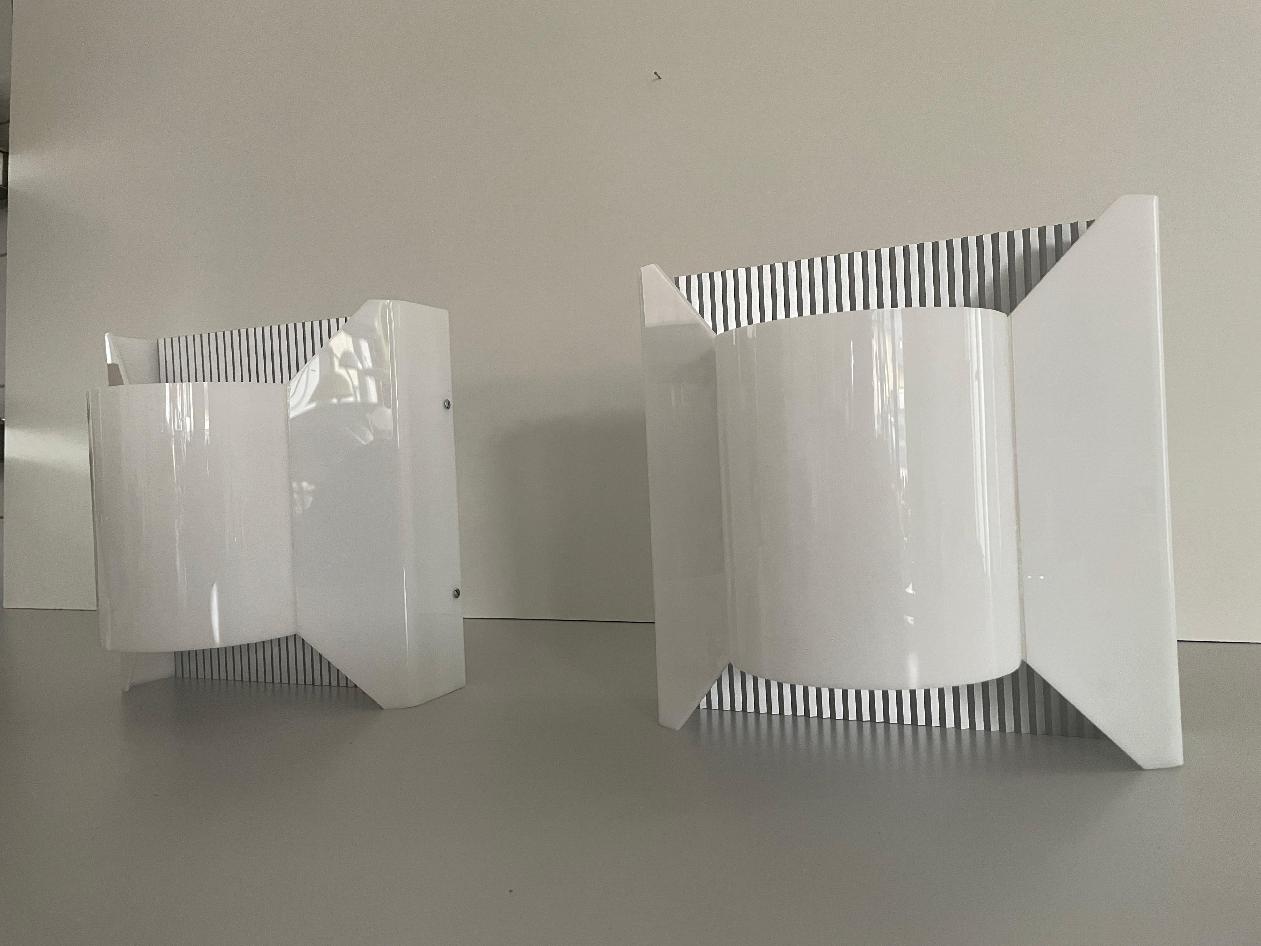 Space Age Plexiglass Pair of Sconces by Raak, 1970s, Netherlands For Sale