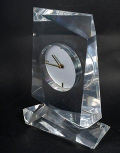 Orologio da tavolo in plexiglass, anni '70 Design/One.