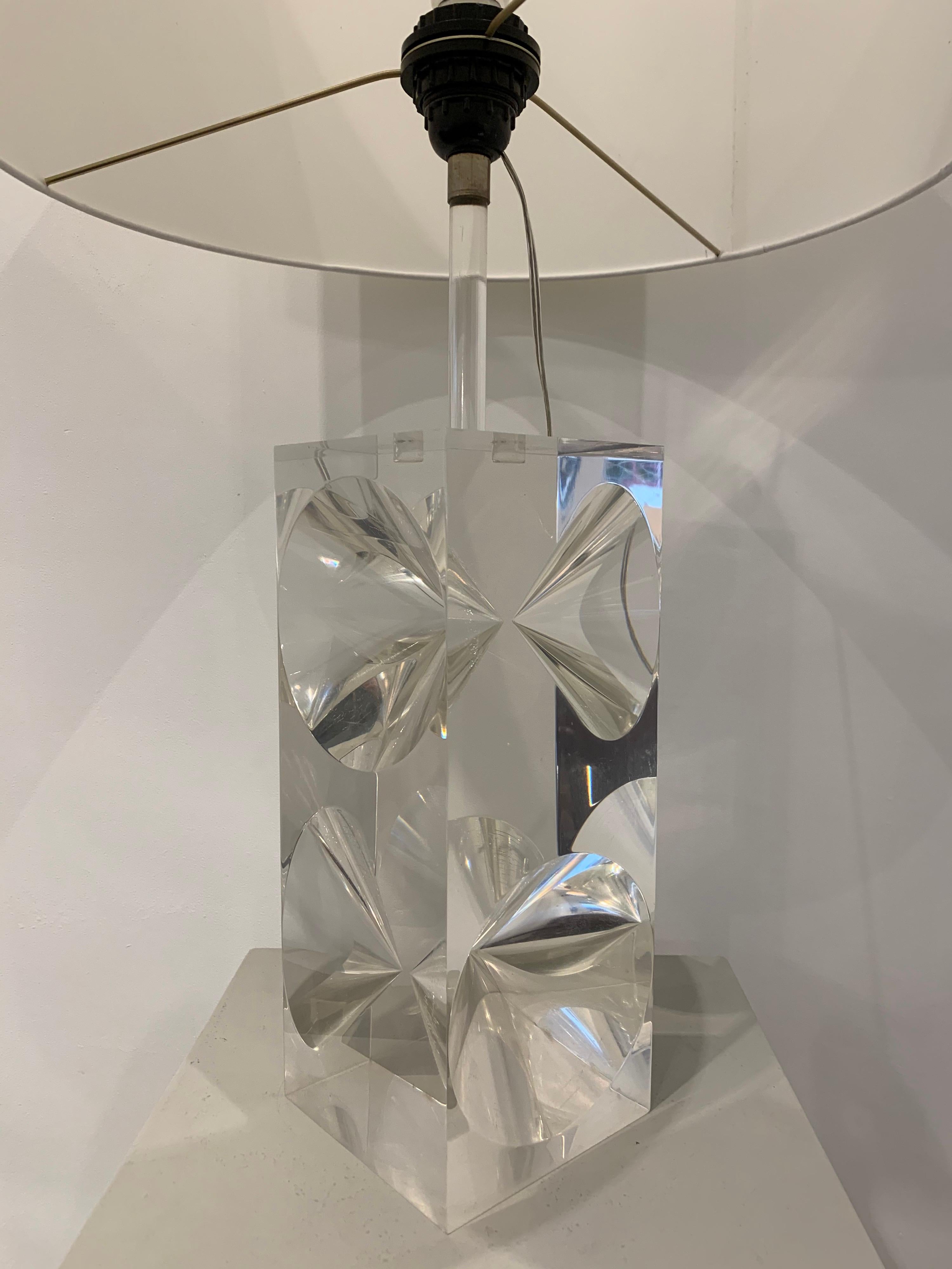 Mid-20th Century Plexiglass Table Lamp, 1960s, France