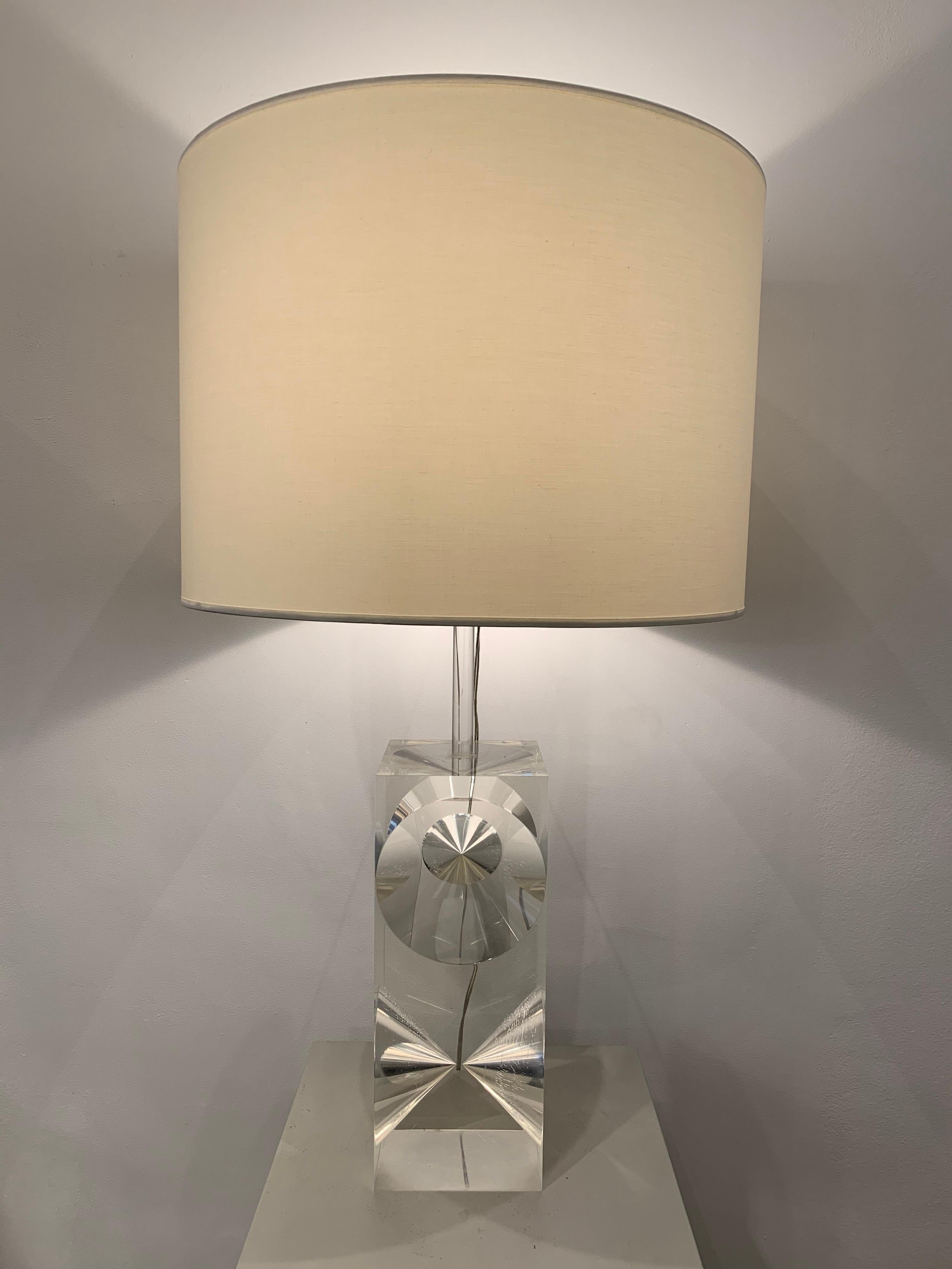 Plexiglass Table Lamp, 1960s, France 1