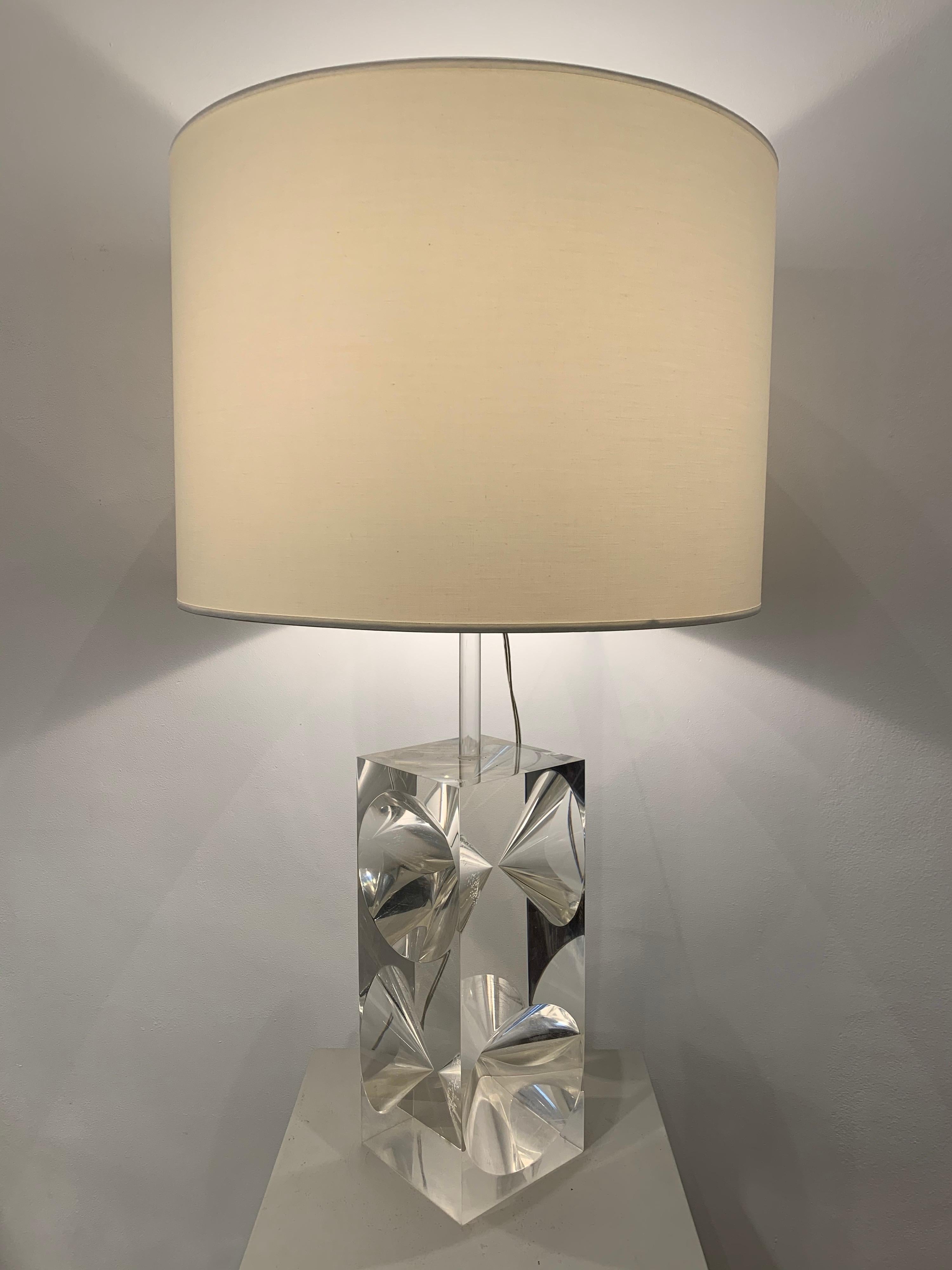 Plexiglass Table Lamp, 1960s, France 2
