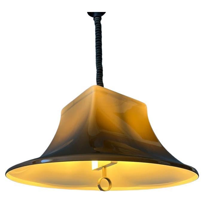 Lampada a sospensione con cappello da strega Willem Hagoort in plexiglass, anni '70