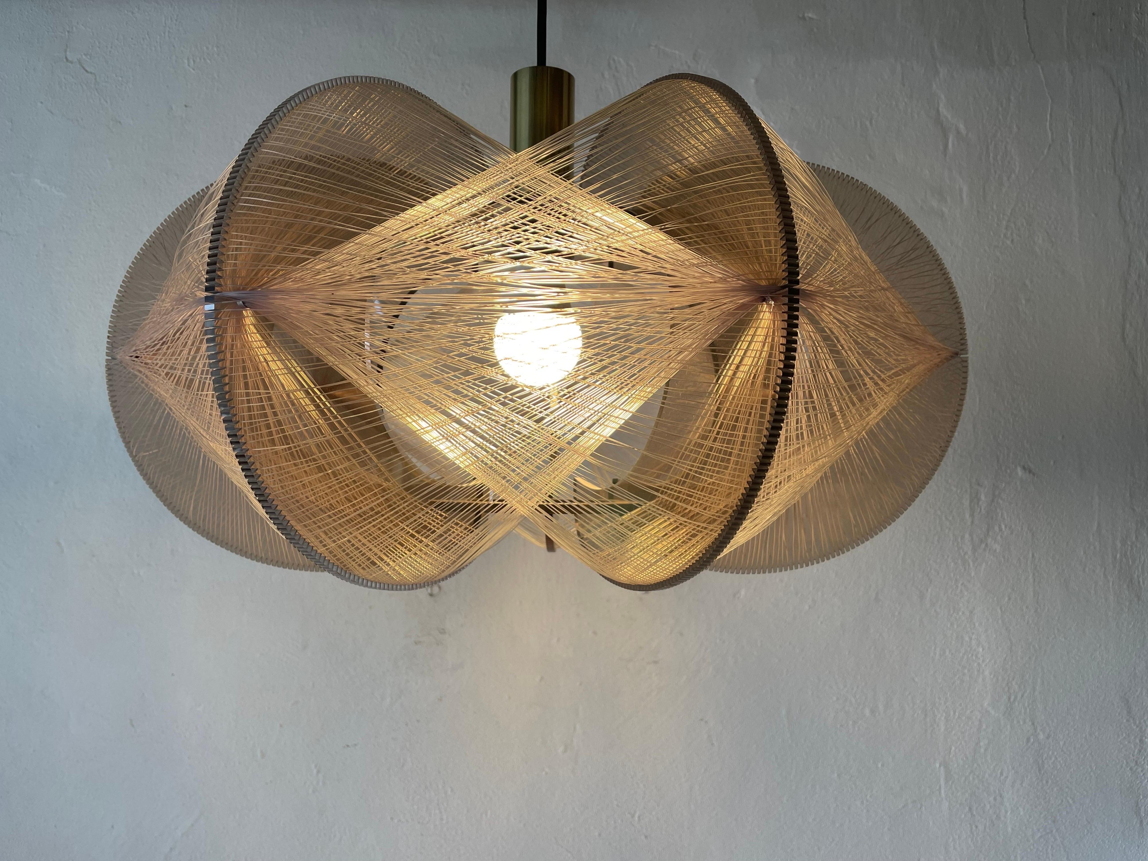 Plexiglass & Wired Pendant Lamp by Paul Secon for Sompex, 1970s, Germany 3