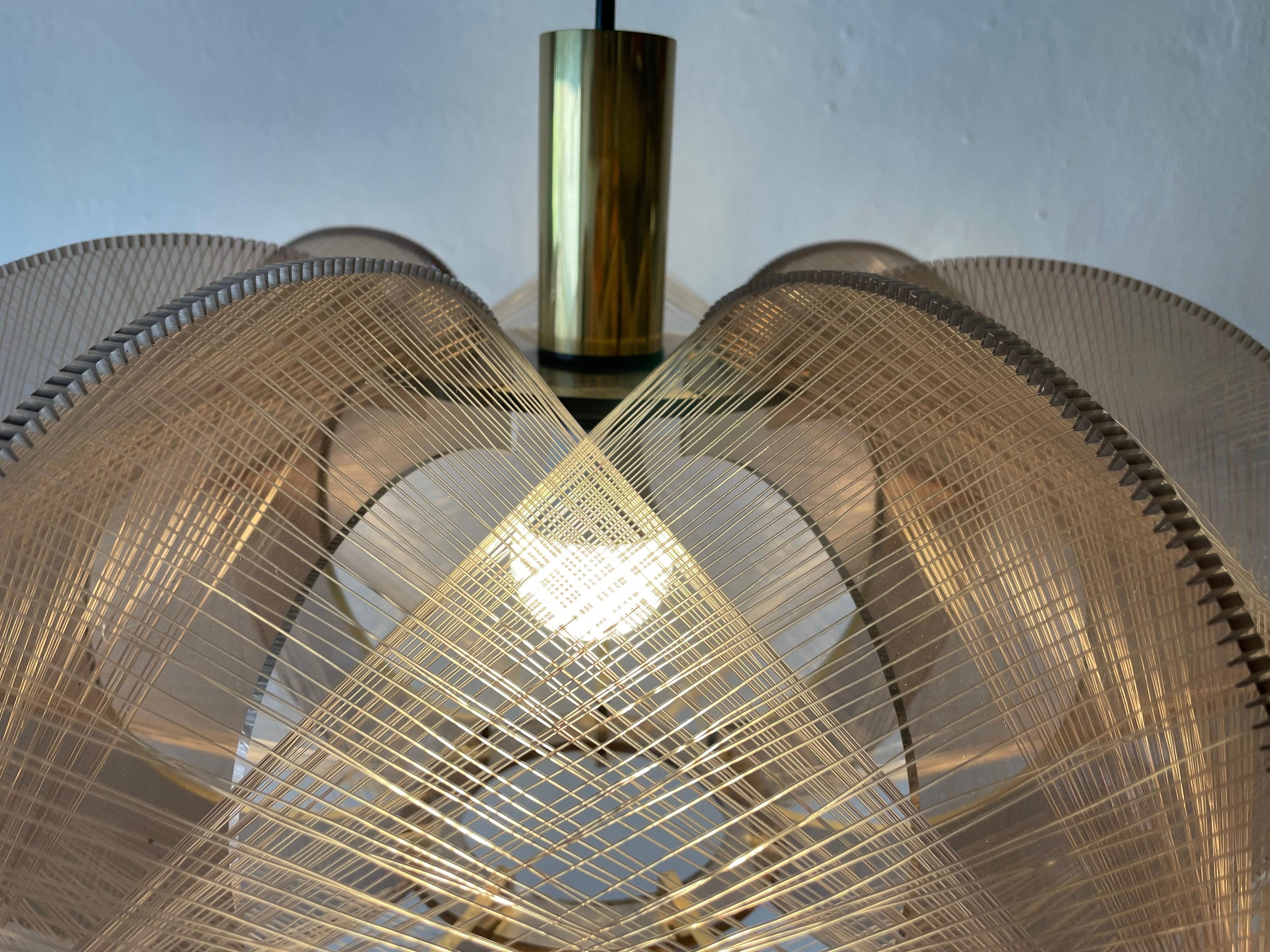 Plexiglass & Wired Pendant Lamp by Paul Secon for Sompex, 1970s, Germany 5