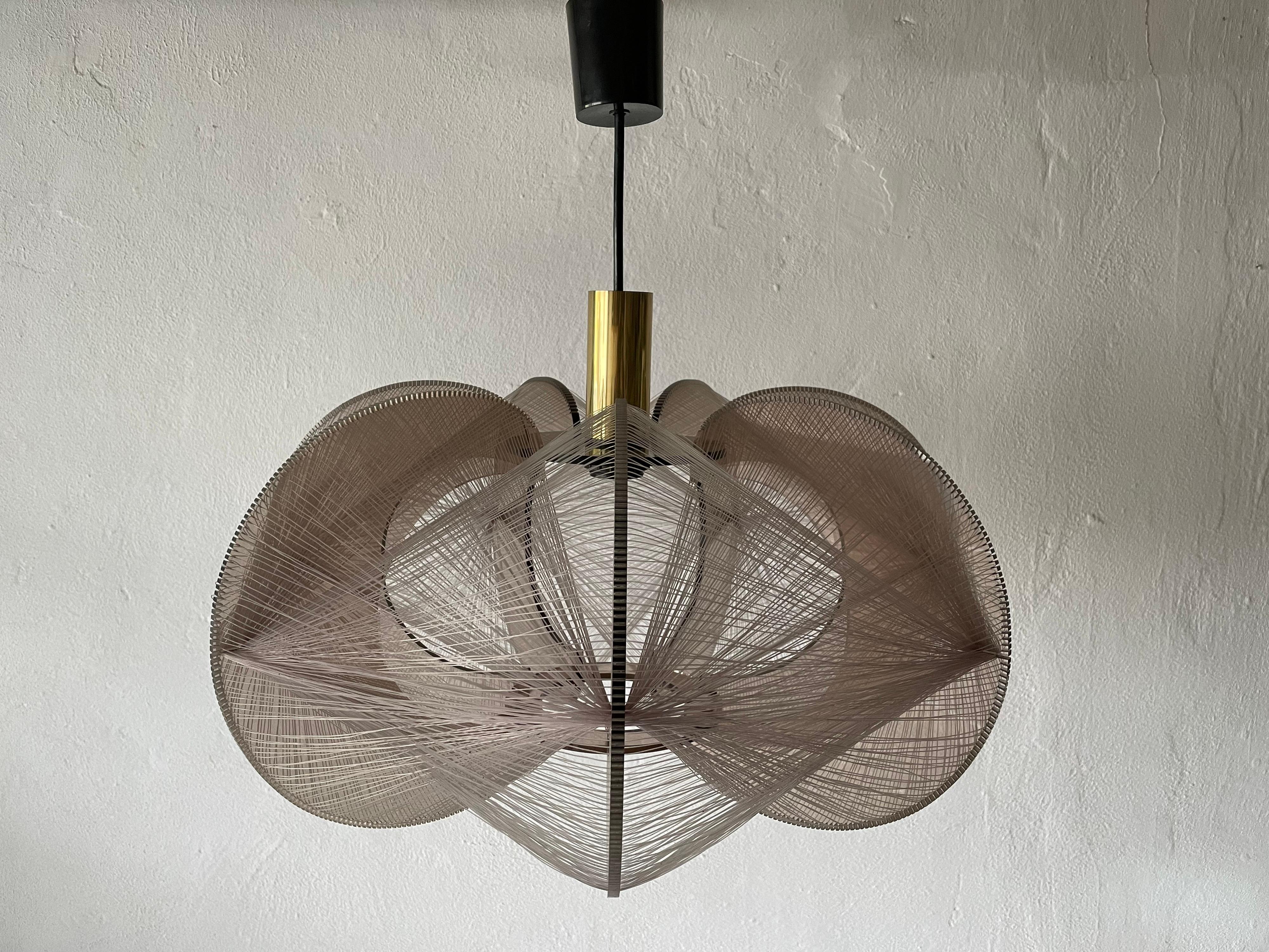 Plexiglass & wired pendant lamp by Paul Secon for Sompex, 1970s Germany
Elegant and minimal design hanging lamp

Lampshade is in good condition and very clean. 
This lamp works with E27 light bulb. Max 100W
Wired and suitable to use with 220V