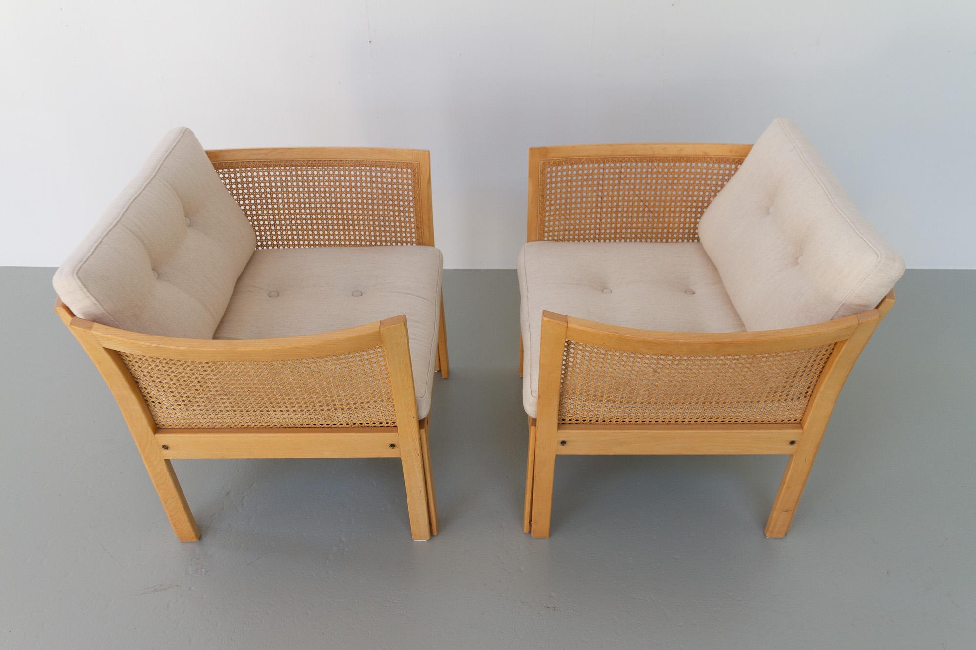Plexus Easy Chairs by Illum Wikkelsø for CFC Silkeborg 1970s, Set of 2 For Sale 3