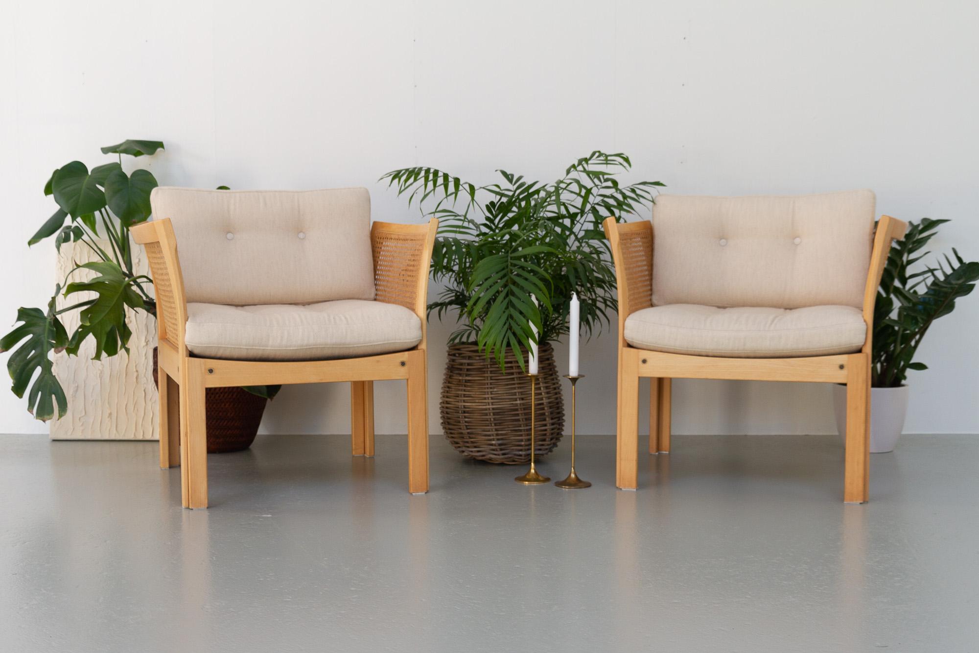 Plexus Easy Chairs by Illum Wikkelsø for CFC Silkeborg 1970s, Set of 2 For Sale 10