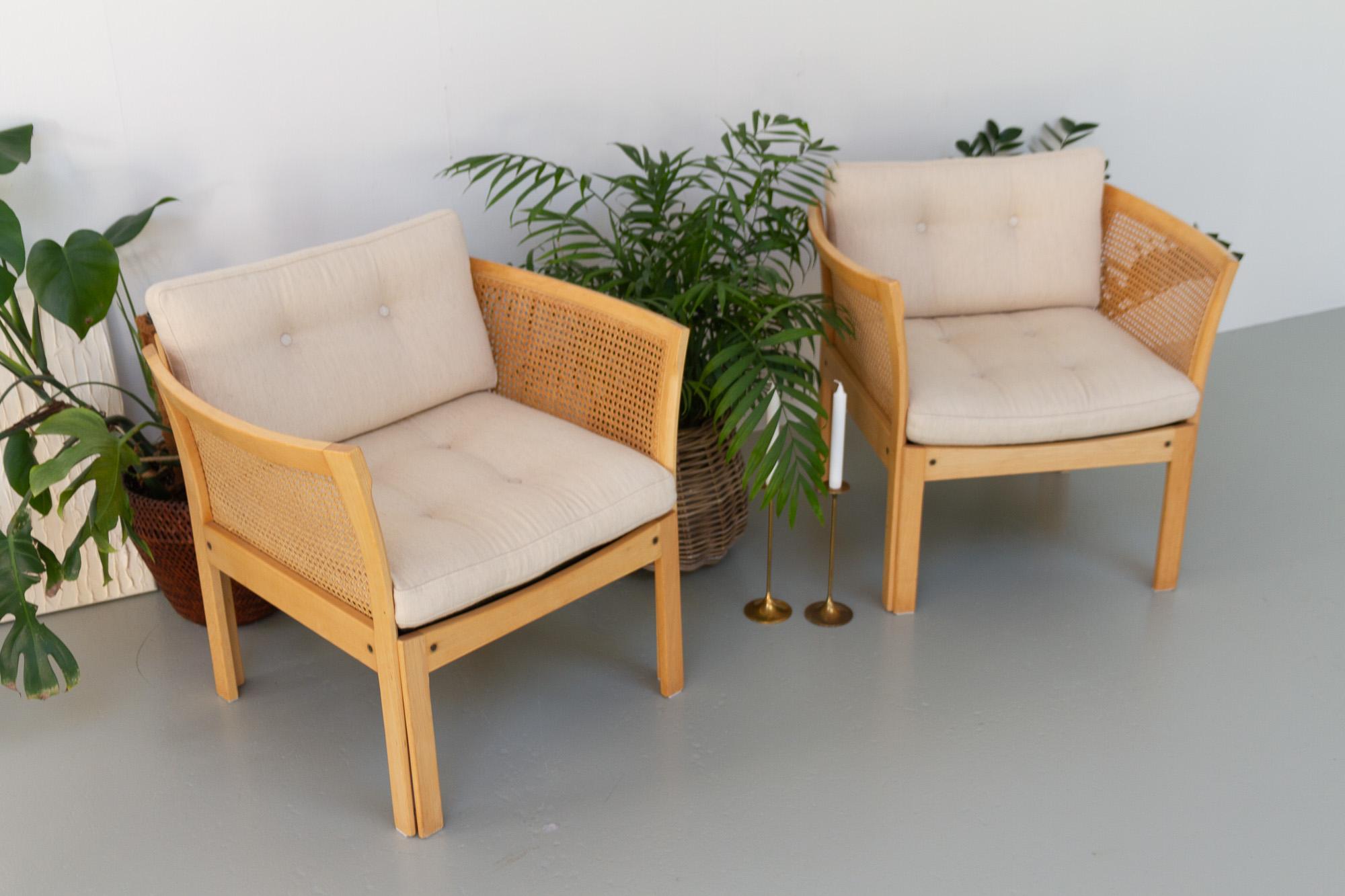 Plexus Easy Chairs by Illum Wikkelsø for CFC Silkeborg 1970s, Set of 2 For Sale 11