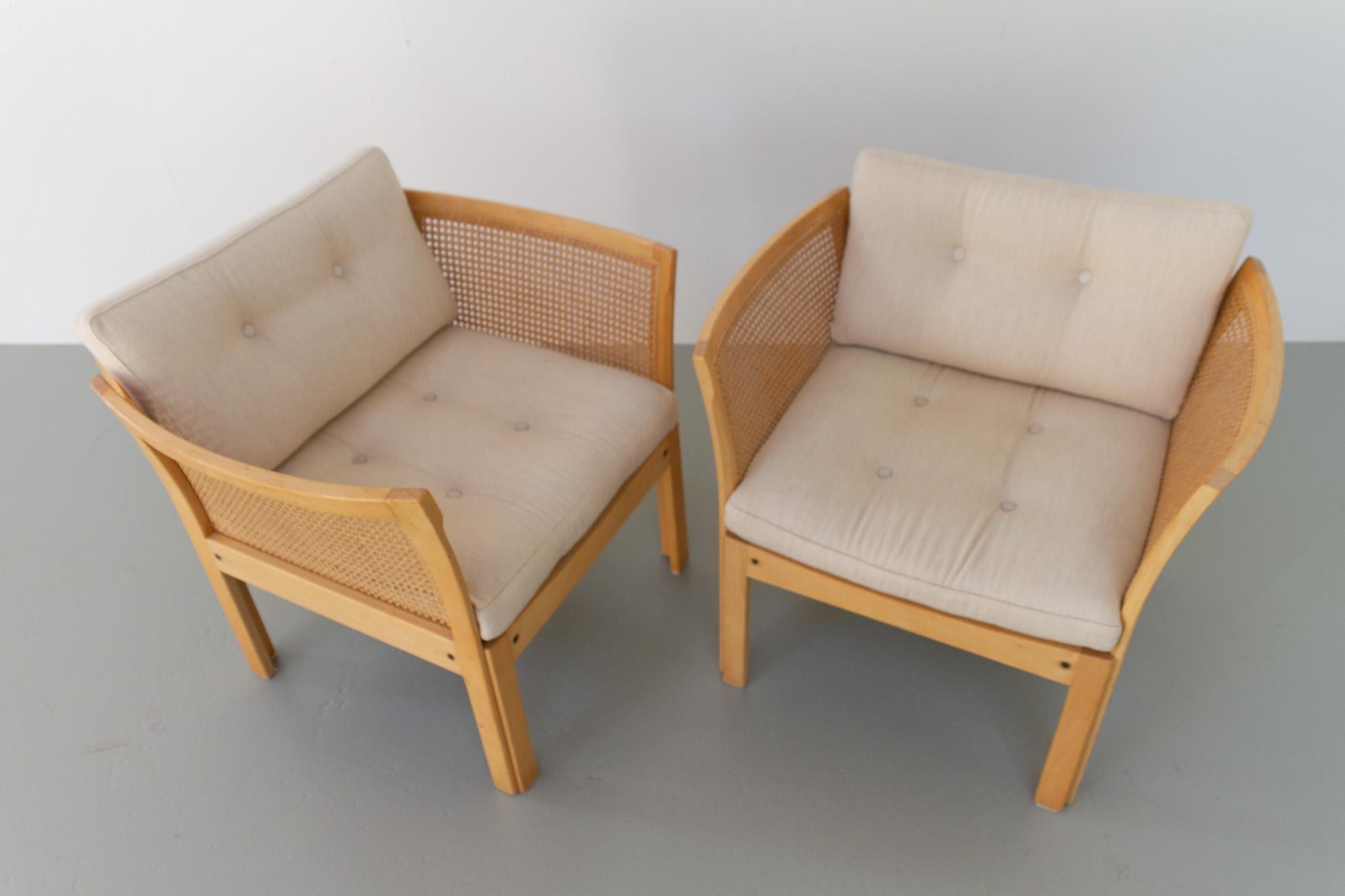 Danois Fauteuils Plexus Easy Chairs par Illum Wikkelsø pour CFC Silkeborg, 1970, ensemble de 2. en vente