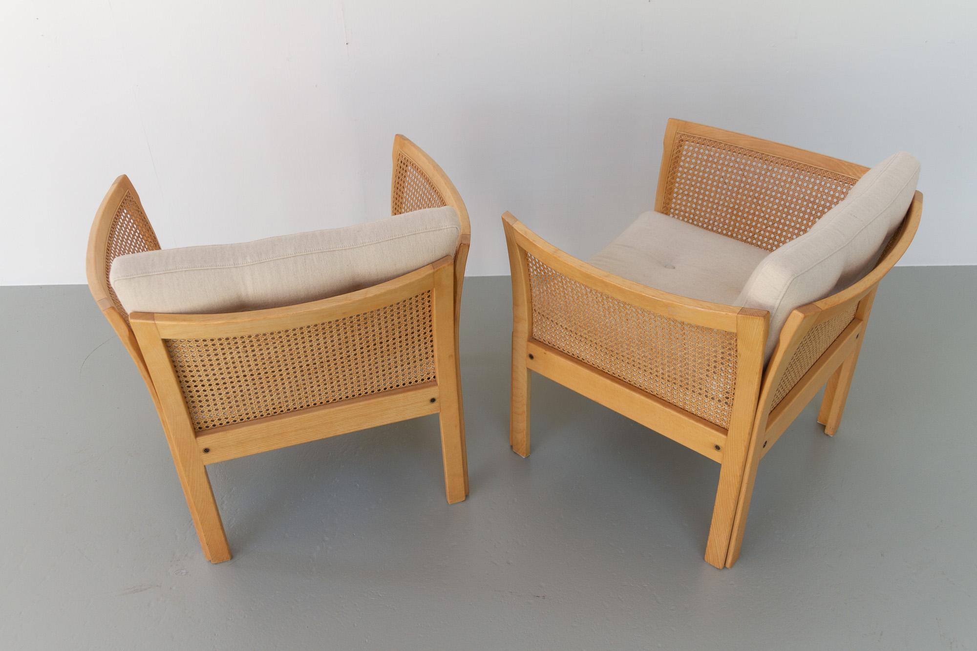 Plexus Easy Chairs by Illum Wikkelsø for CFC Silkeborg 1970s, Set of 2 For Sale 1