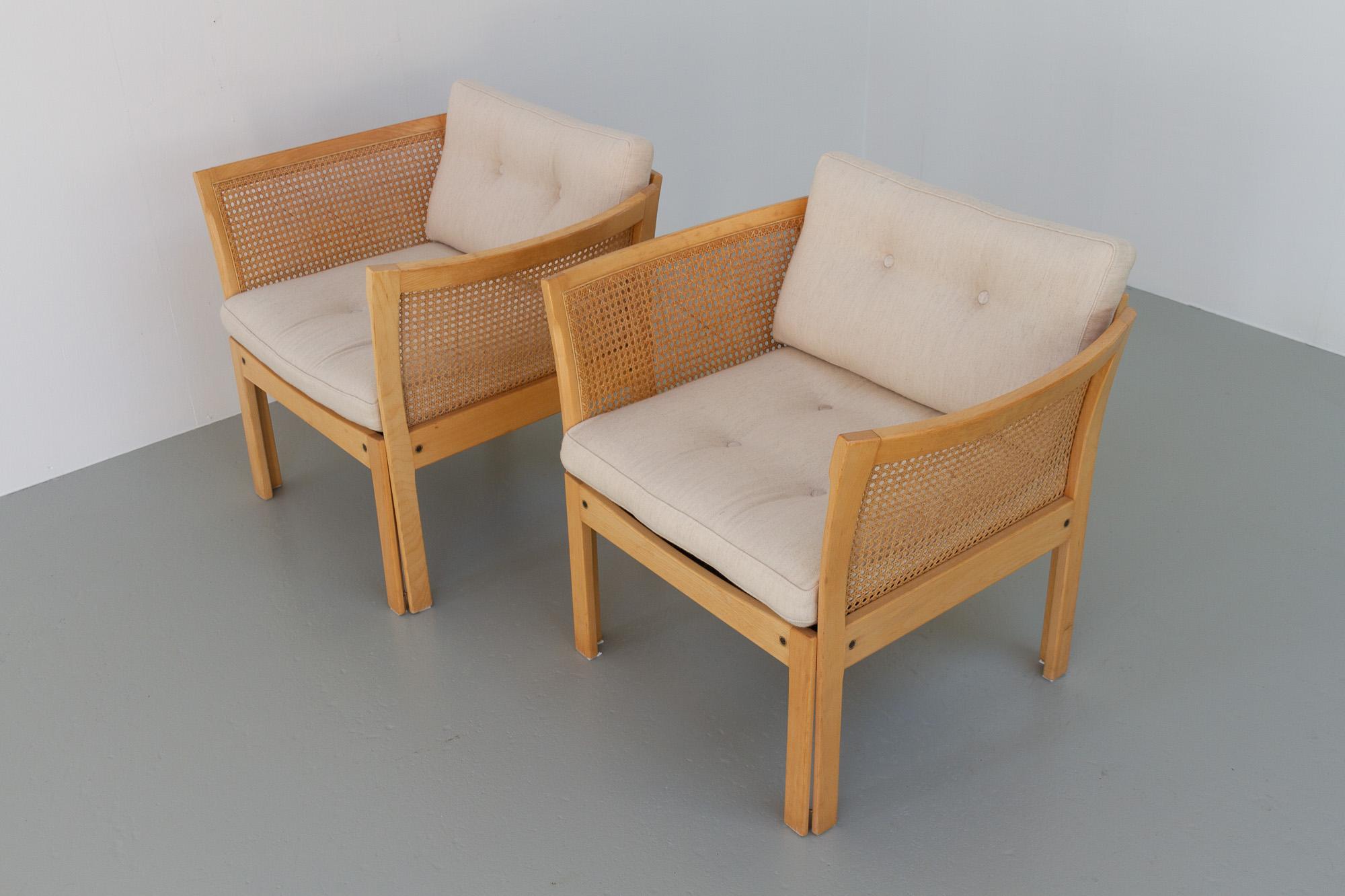 Plexus Easy Chairs by Illum Wikkelsø for CFC Silkeborg 1970s, Set of 2 For Sale 2