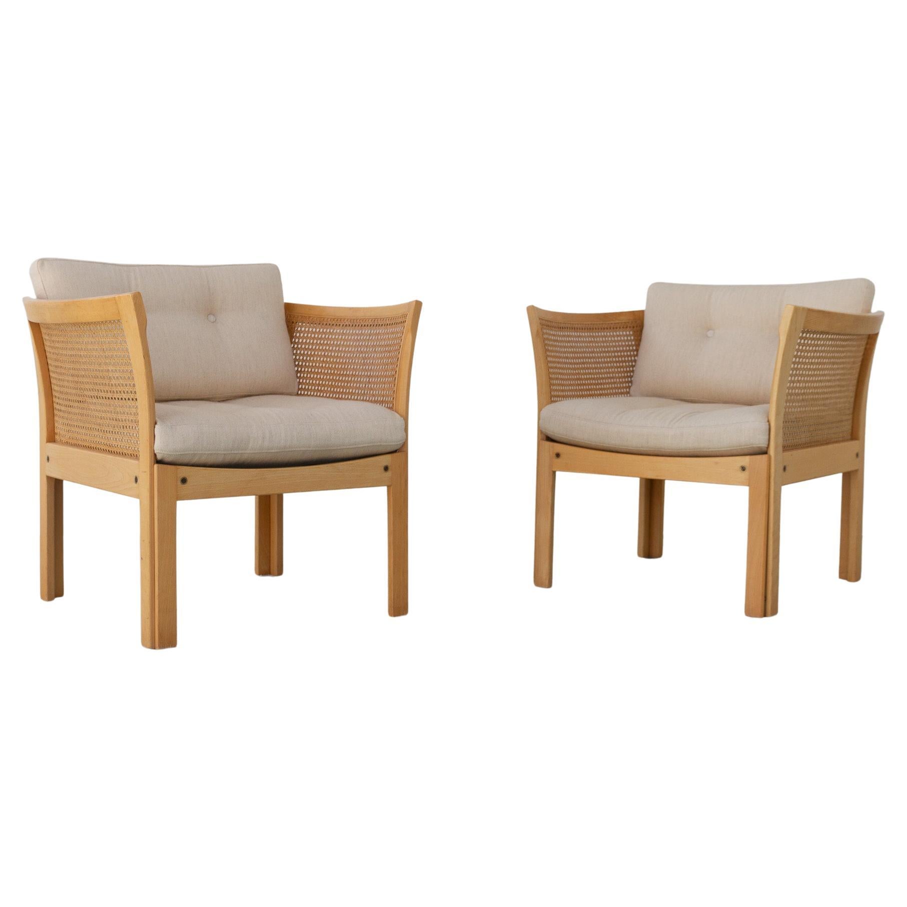 Plexus Easy Chairs by Illum Wikkelsø for CFC Silkeborg 1970s, Set of 2 For Sale