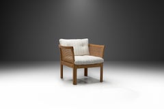 Fauteuil Plexus en Oak et CIRCA par Illum Wikkelsø, Danemark circa 1970