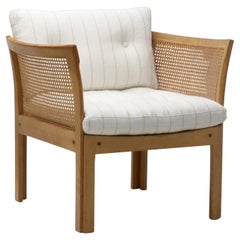 “Plexus” Oak and Cane Easy Chair by Illum Wikkelsø, Denmark circa 1970s