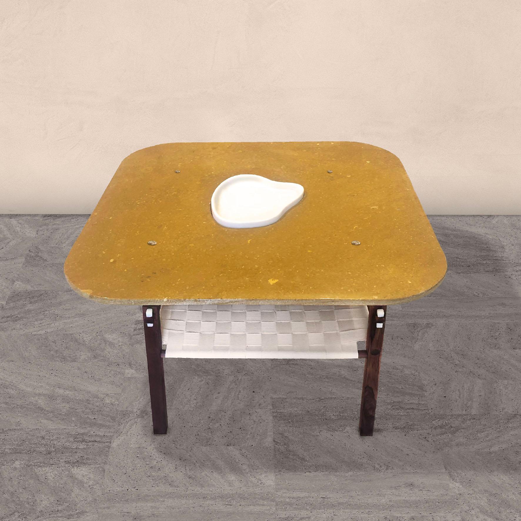 Pleyel, a Marble and Wood Coffee Table, Matang In New Condition For Sale In Paris, FR