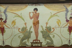 Pleyel Grand Piano Hand-Painted Berainesque Style Cabriole Leg Signed G. Meunier