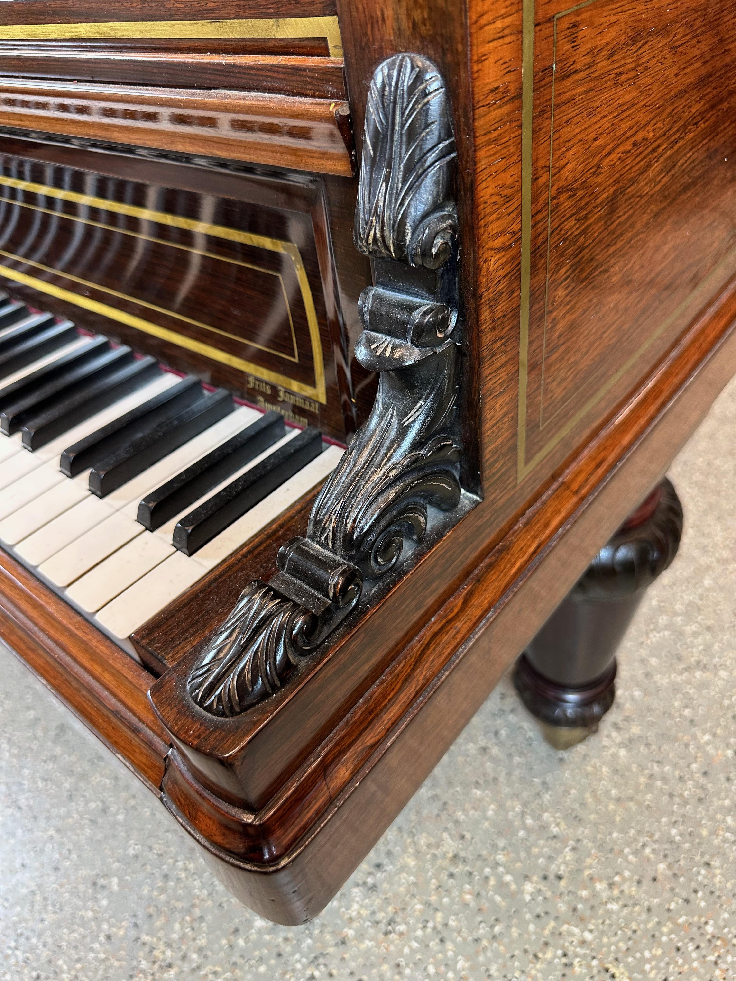 Walnut Pleyel Grand Piano, Paris 1870 For Sale