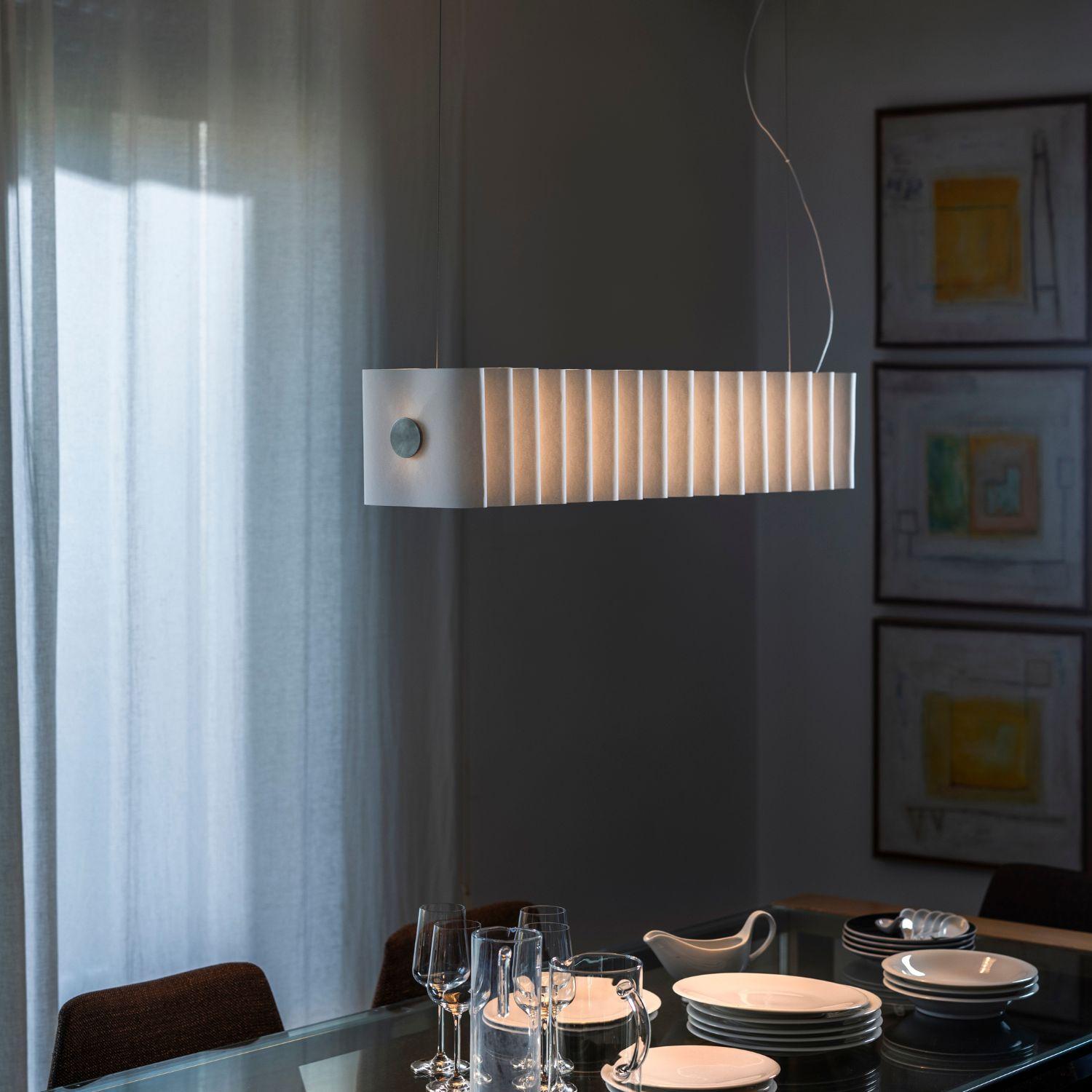 Mid-Century moderno Lampada a sospensione in carta italiana 'Pli' per Foscarini in vendita